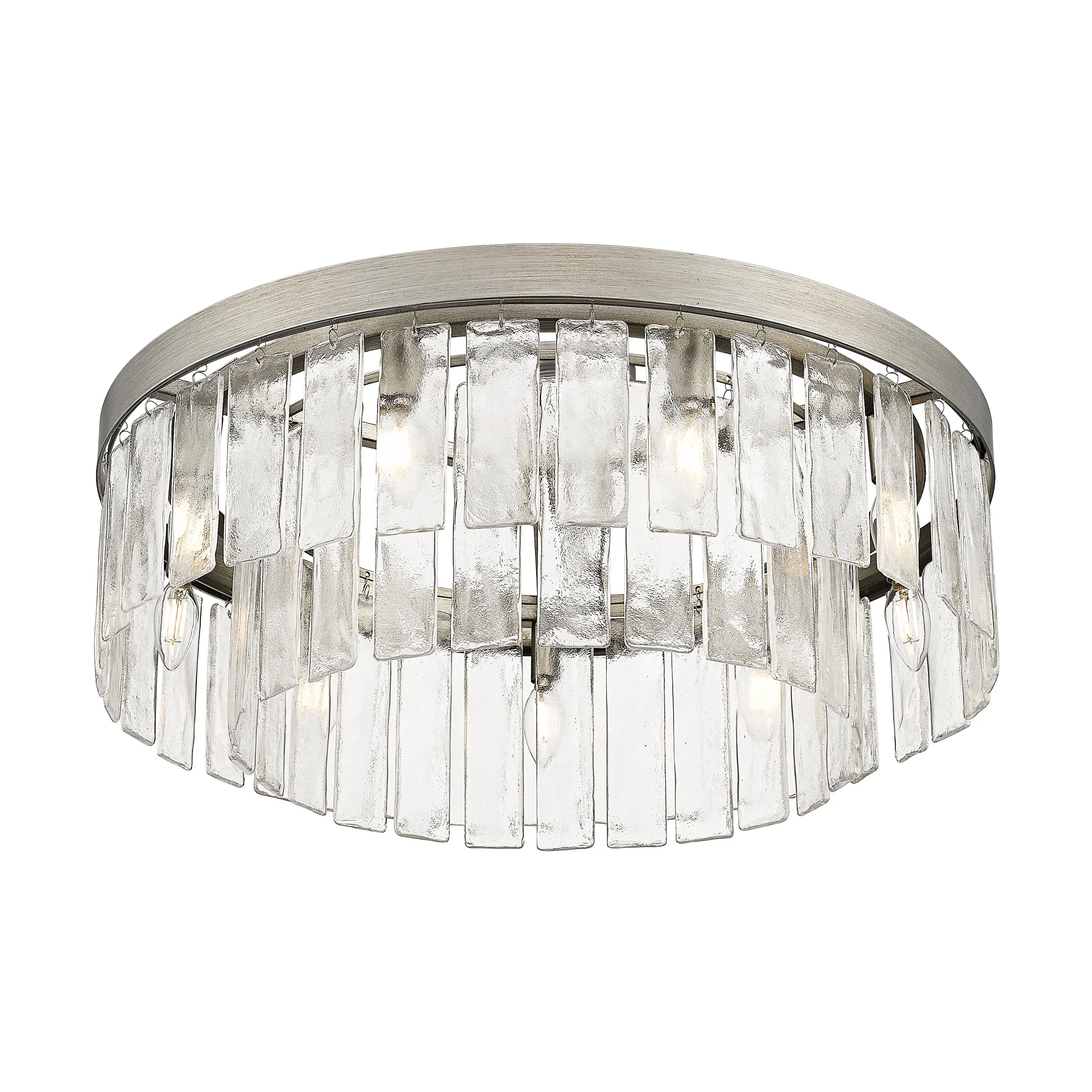 Ciara 9-light Semi-Flush Mount in Peruvian Silver - Image 3