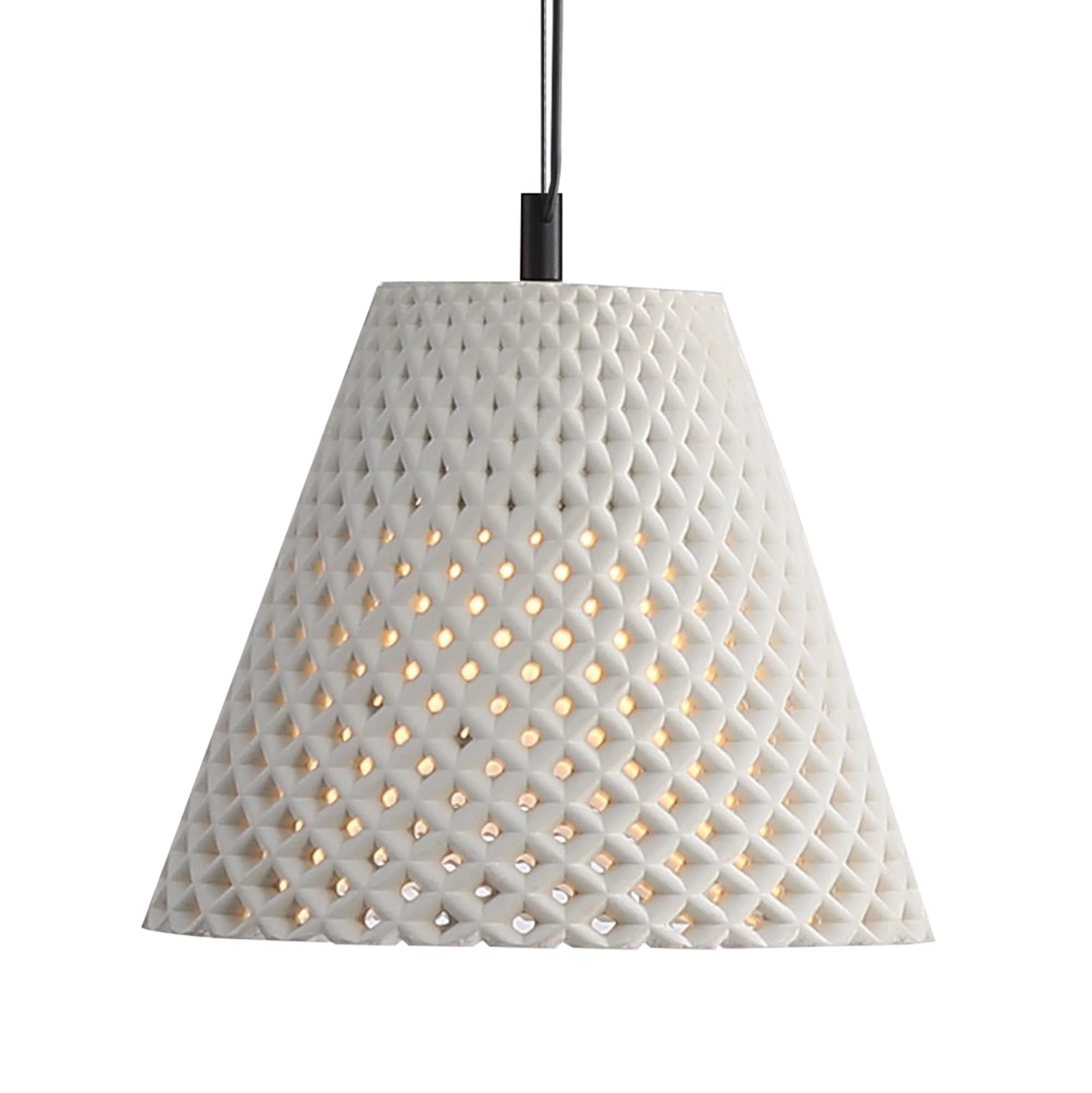 Clarus 10in Integrated LED Pendant in White Sandstone Cement - Image 2