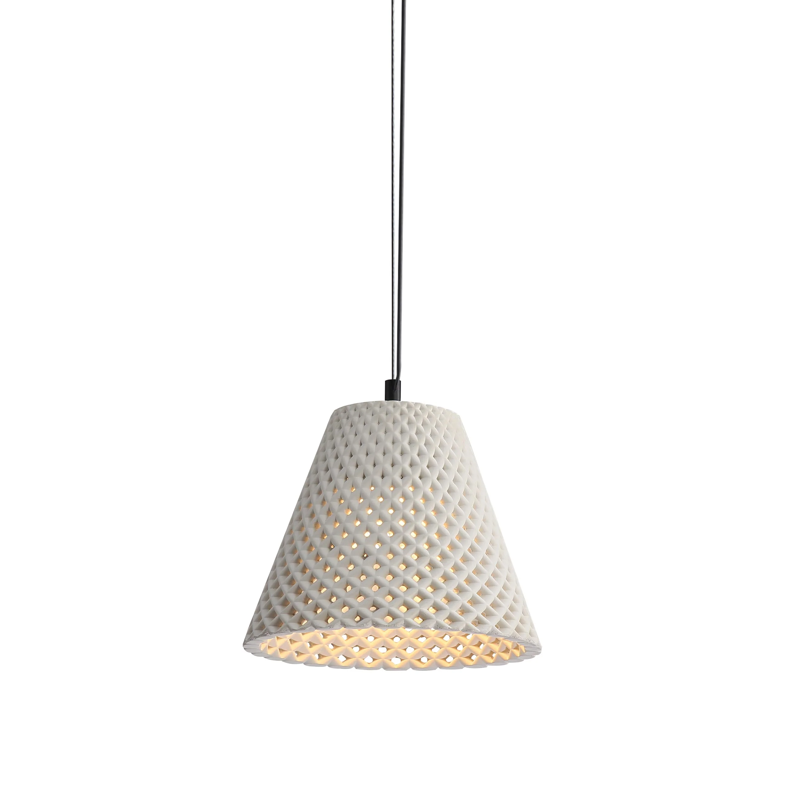 Clarus 10in Integrated LED Pendant in White Sandstone Cement - Image 4