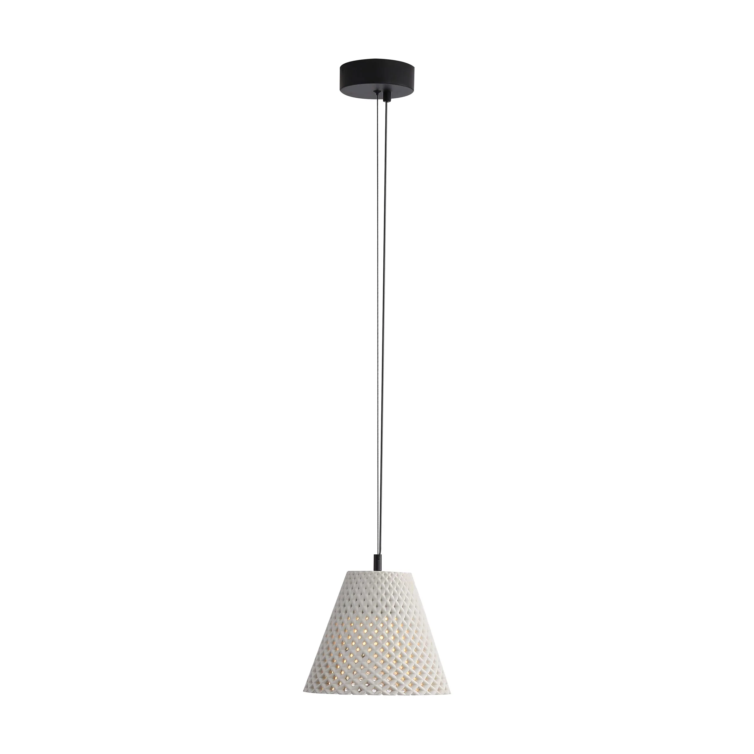 Clarus 10in Integrated LED Pendant in White Sandstone Cement - Image 5