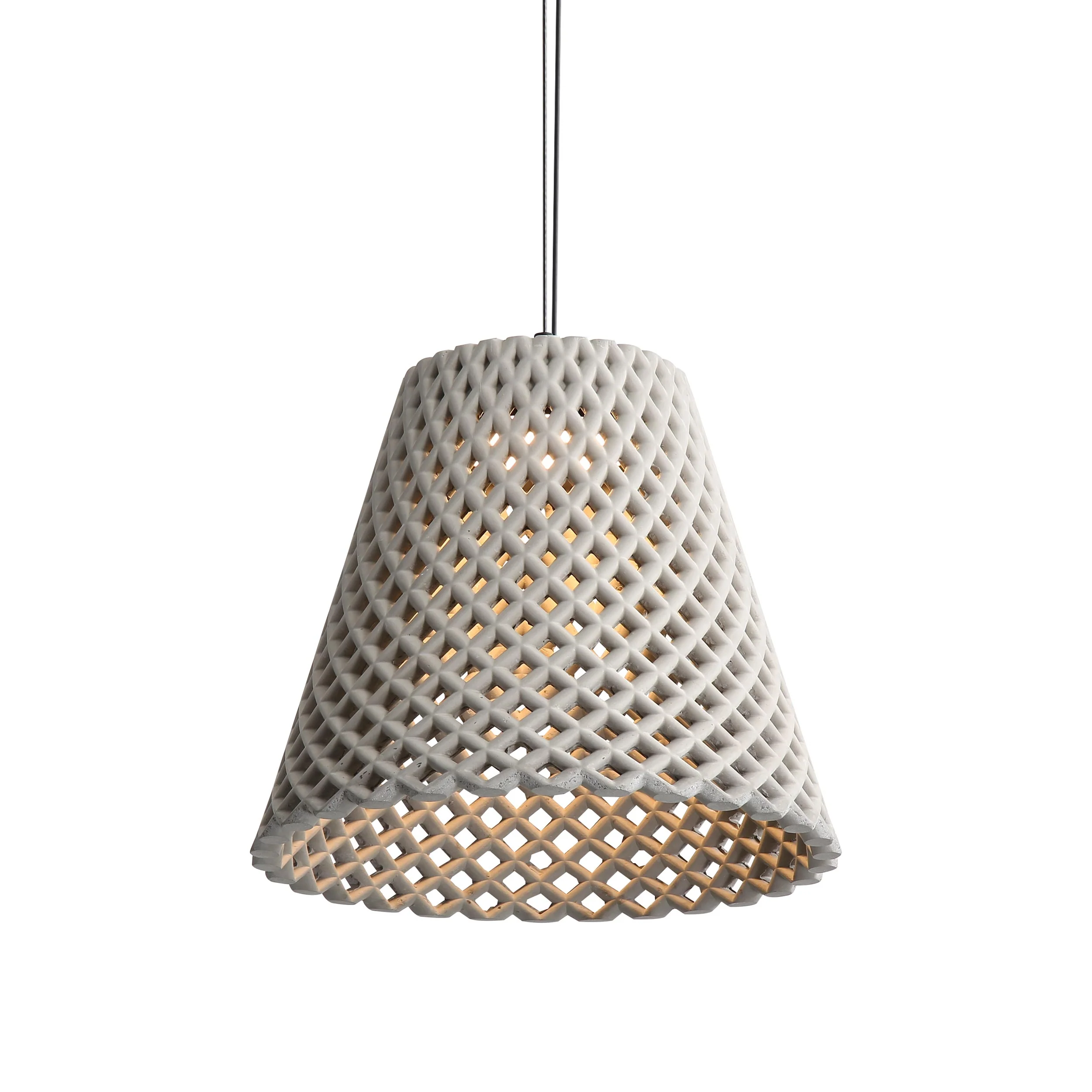 Clarus 14in Integrated LED Pendant in Grey Cement