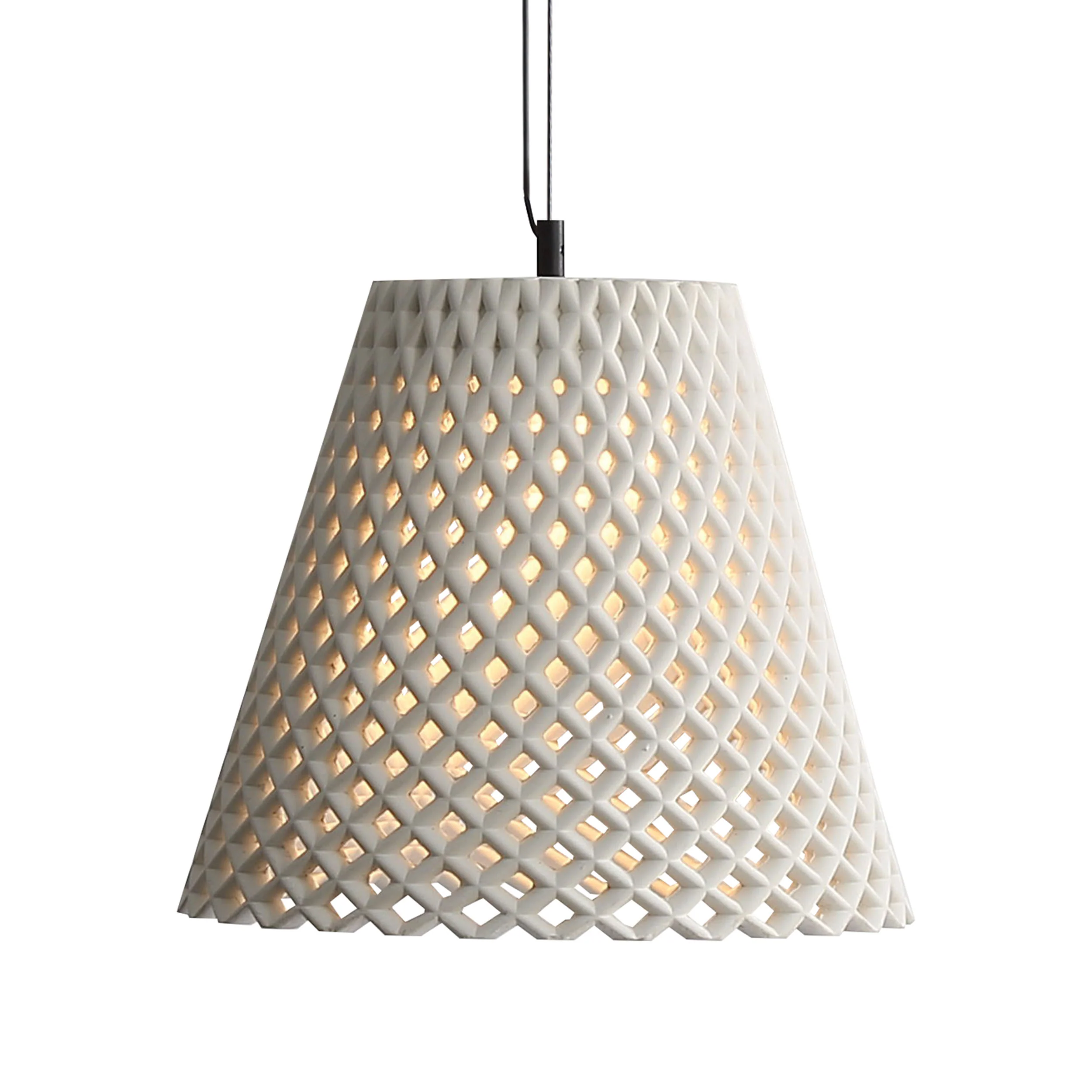 Clarus 14in Integrated LED Pendant in White Sandstone Cement - Image 2