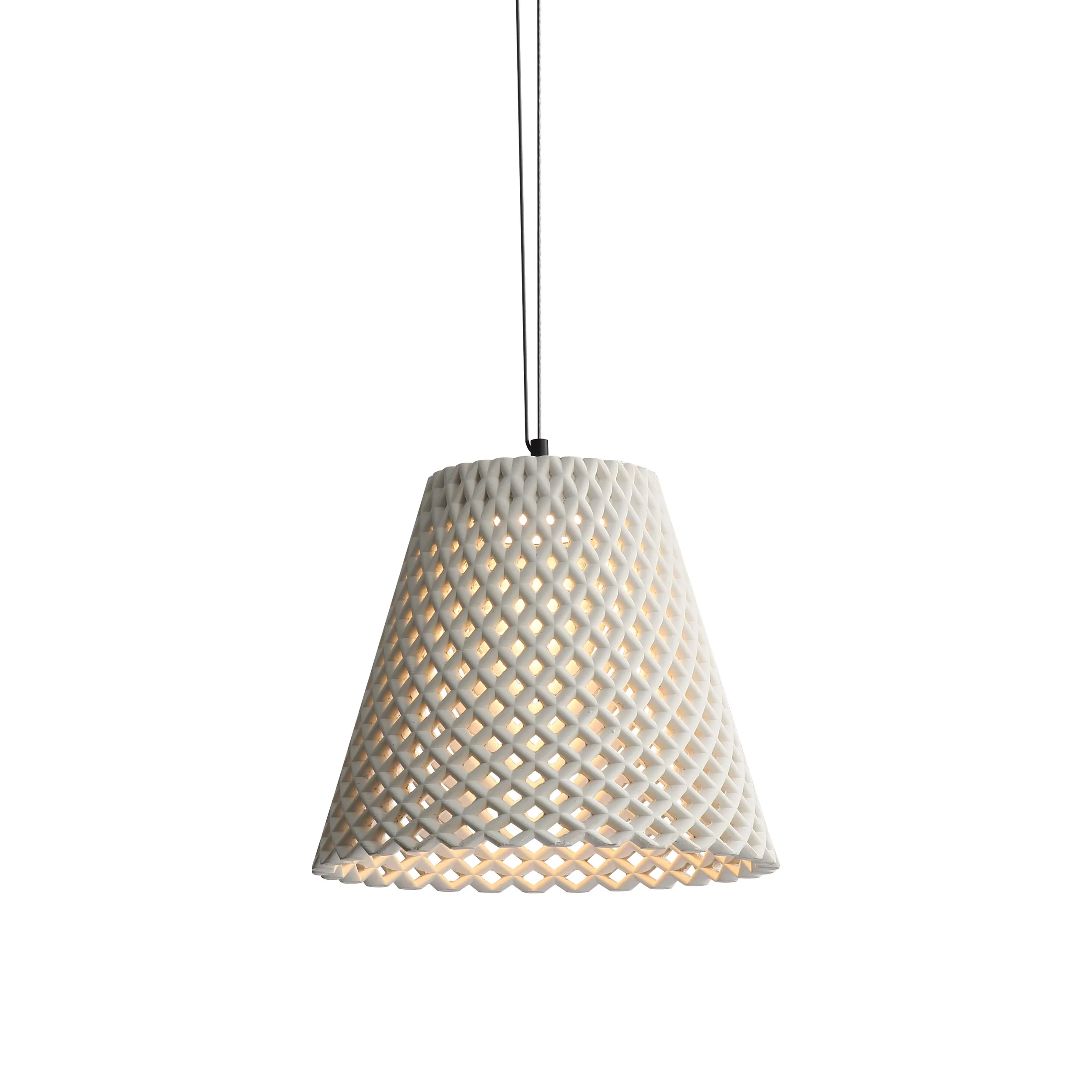 Clarus 14in Integrated LED Pendant in White Sandstone Cement - Image 4