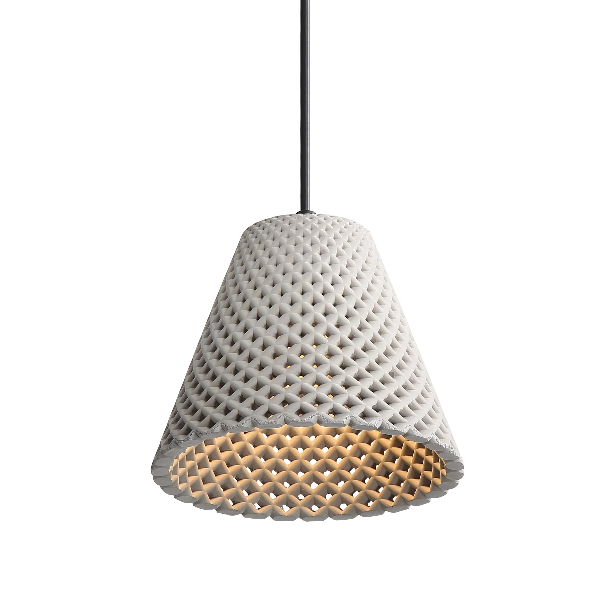 Clarus 8in Integrated LED Pendant in Grey Cement