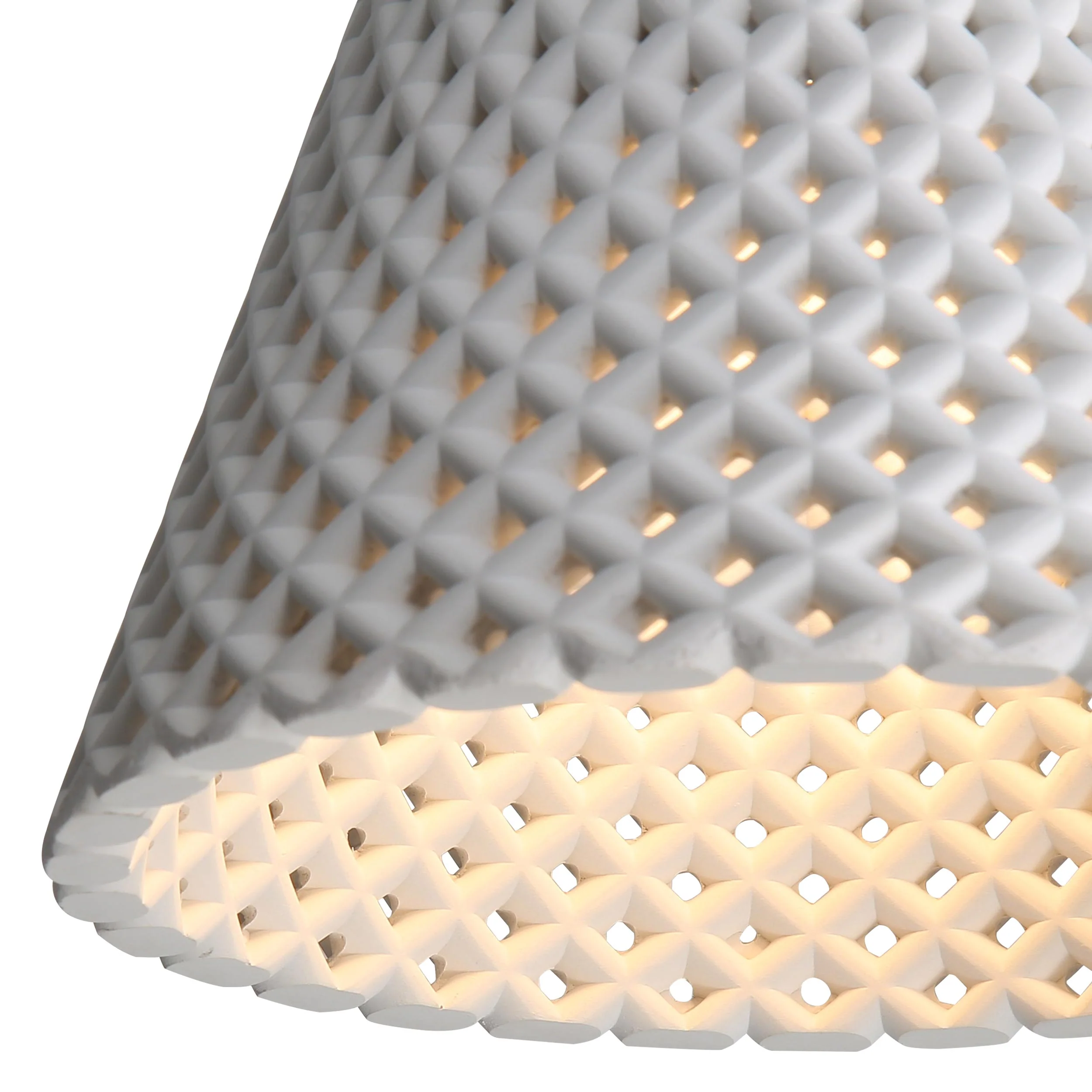 Clarus 8in Integrated LED Pendant in White Sandstone Cement - Image 5