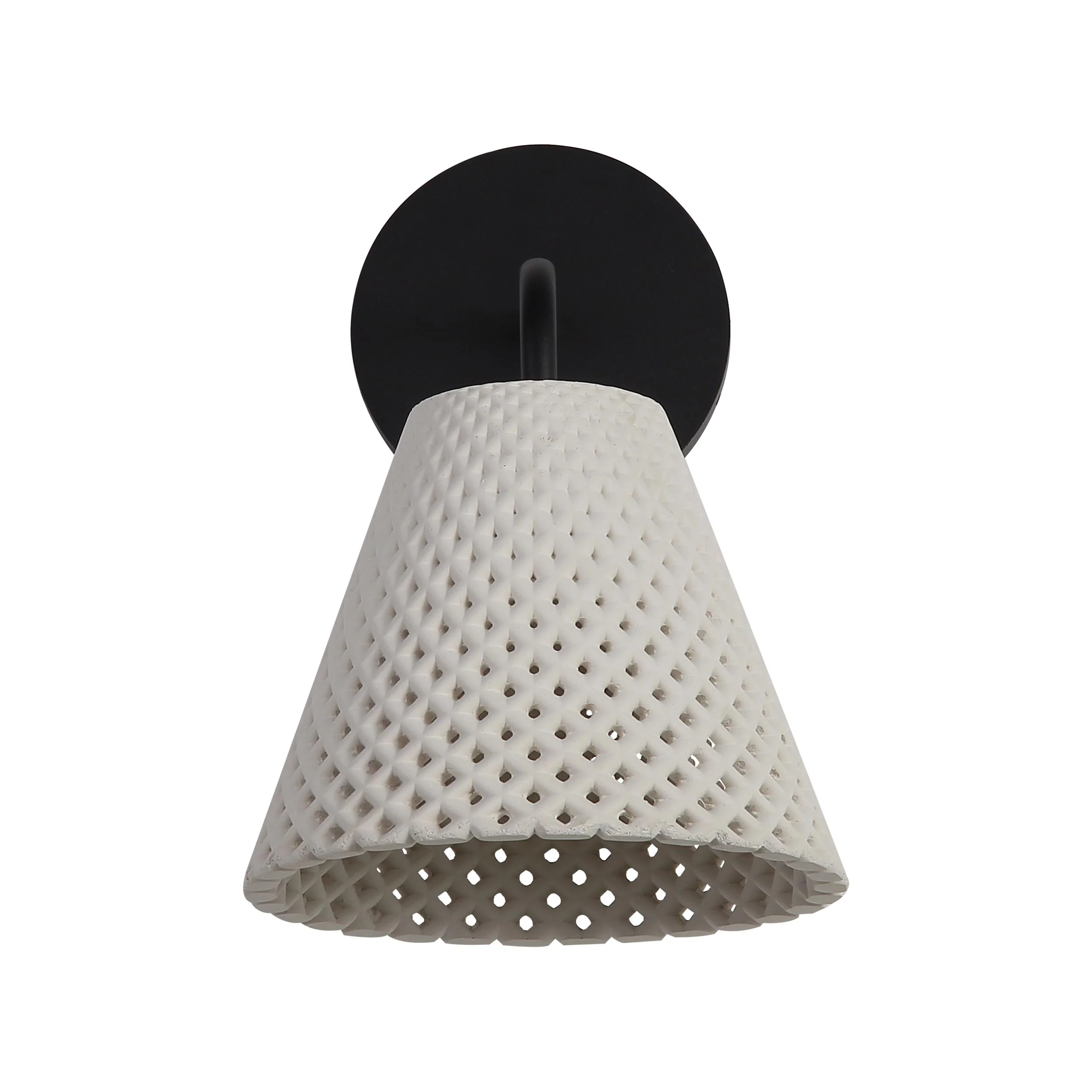 Clarus Integrated LED Wall Sconce in White Sandstone Cement - Image 4