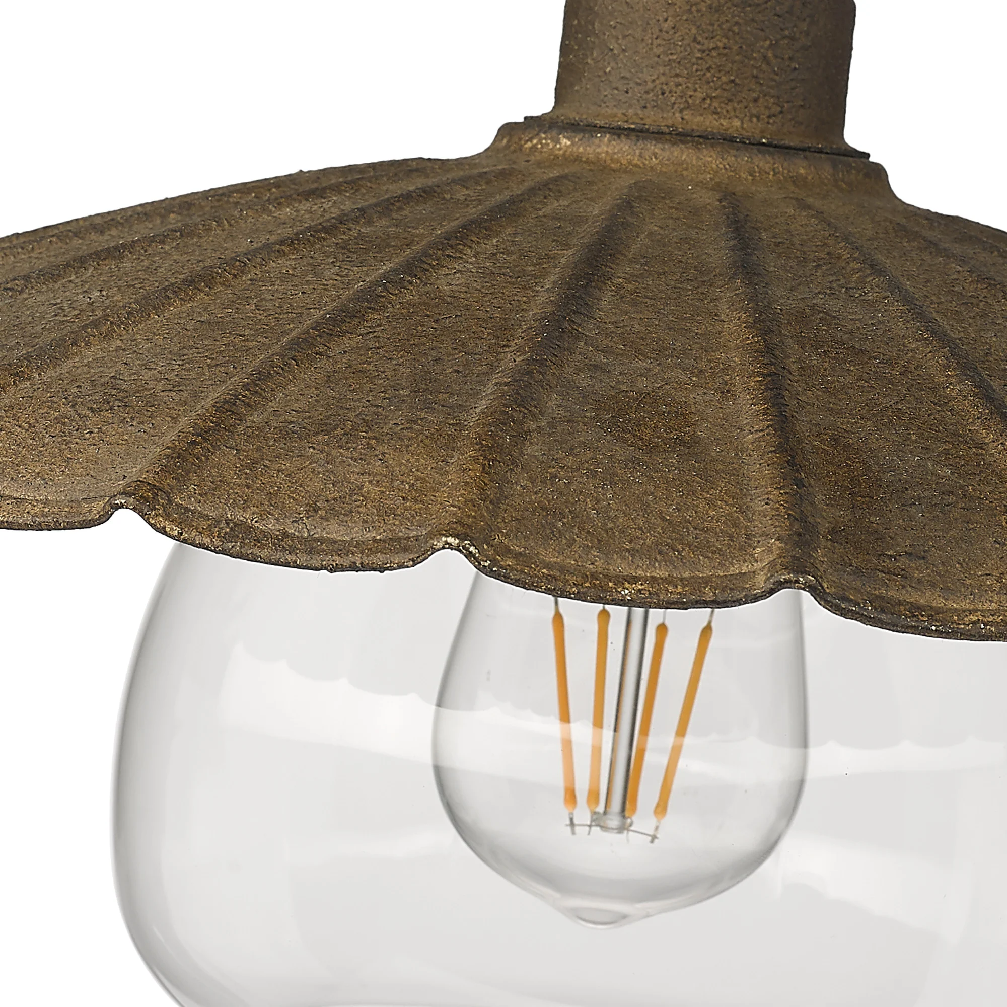 Clemence 1-light Flush Mount in Dark Rust - Image 4