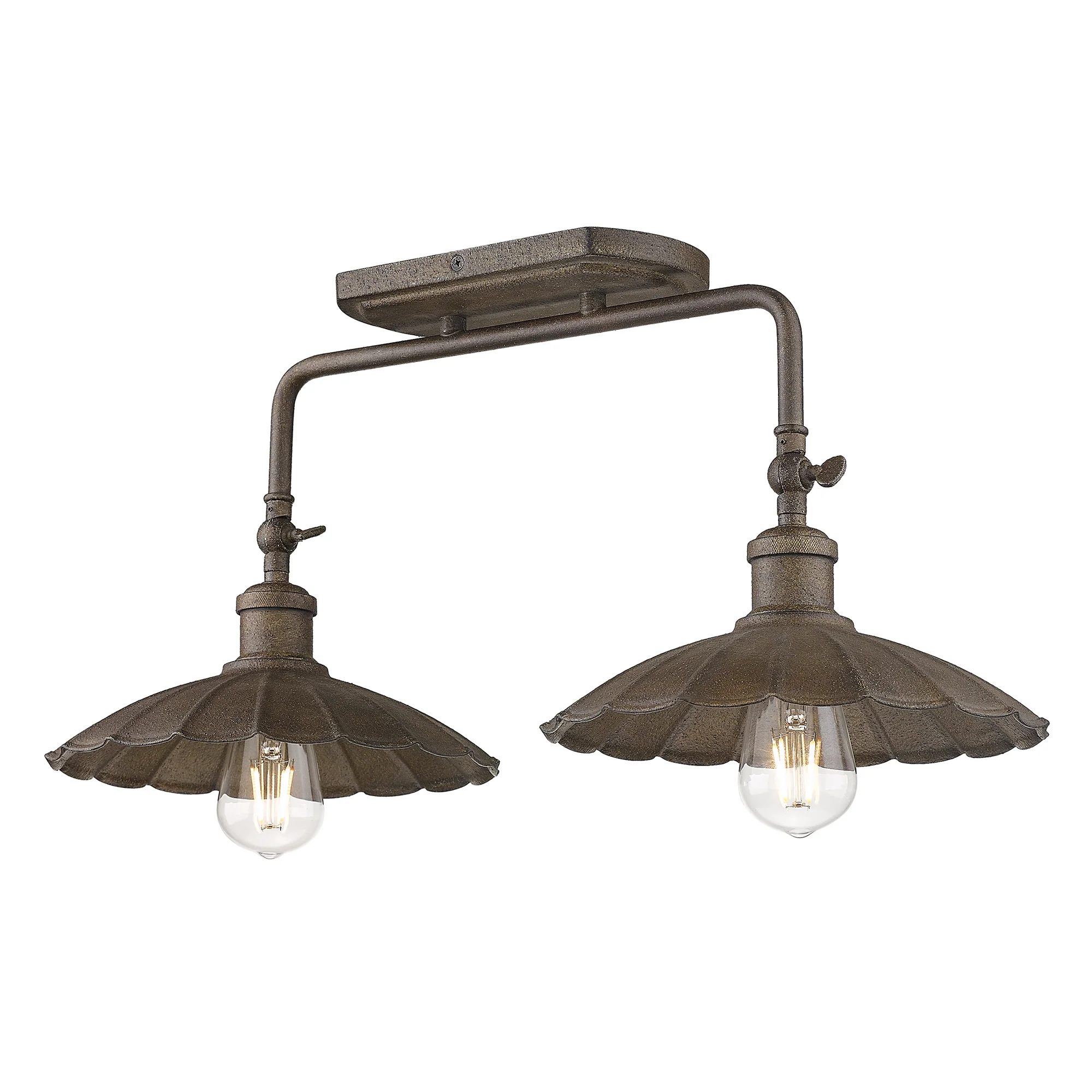 Clemence 2-light Vanity in Dark Rust - Image 3
