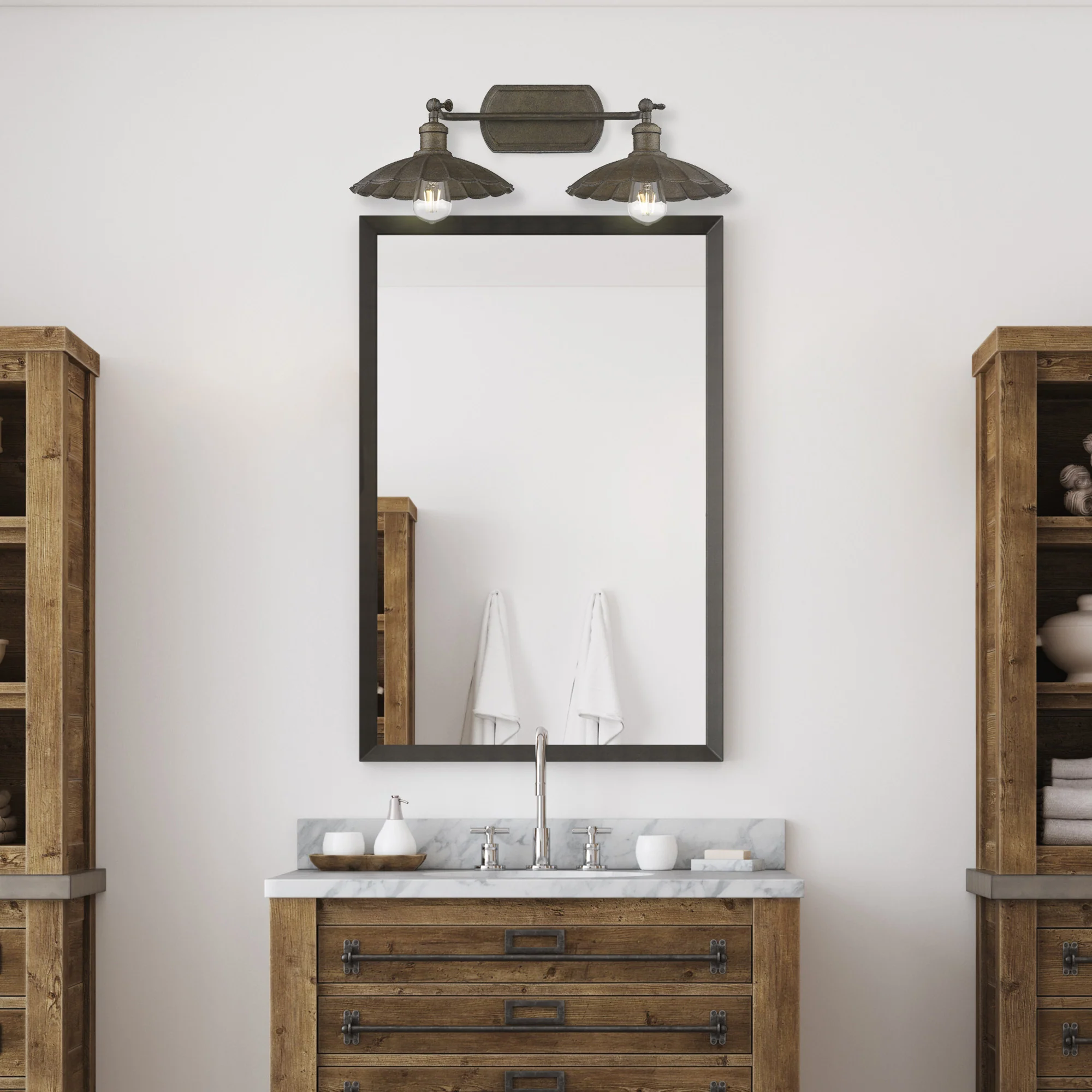 Clemence 2-light Vanity in Dark Rust - Image 7
