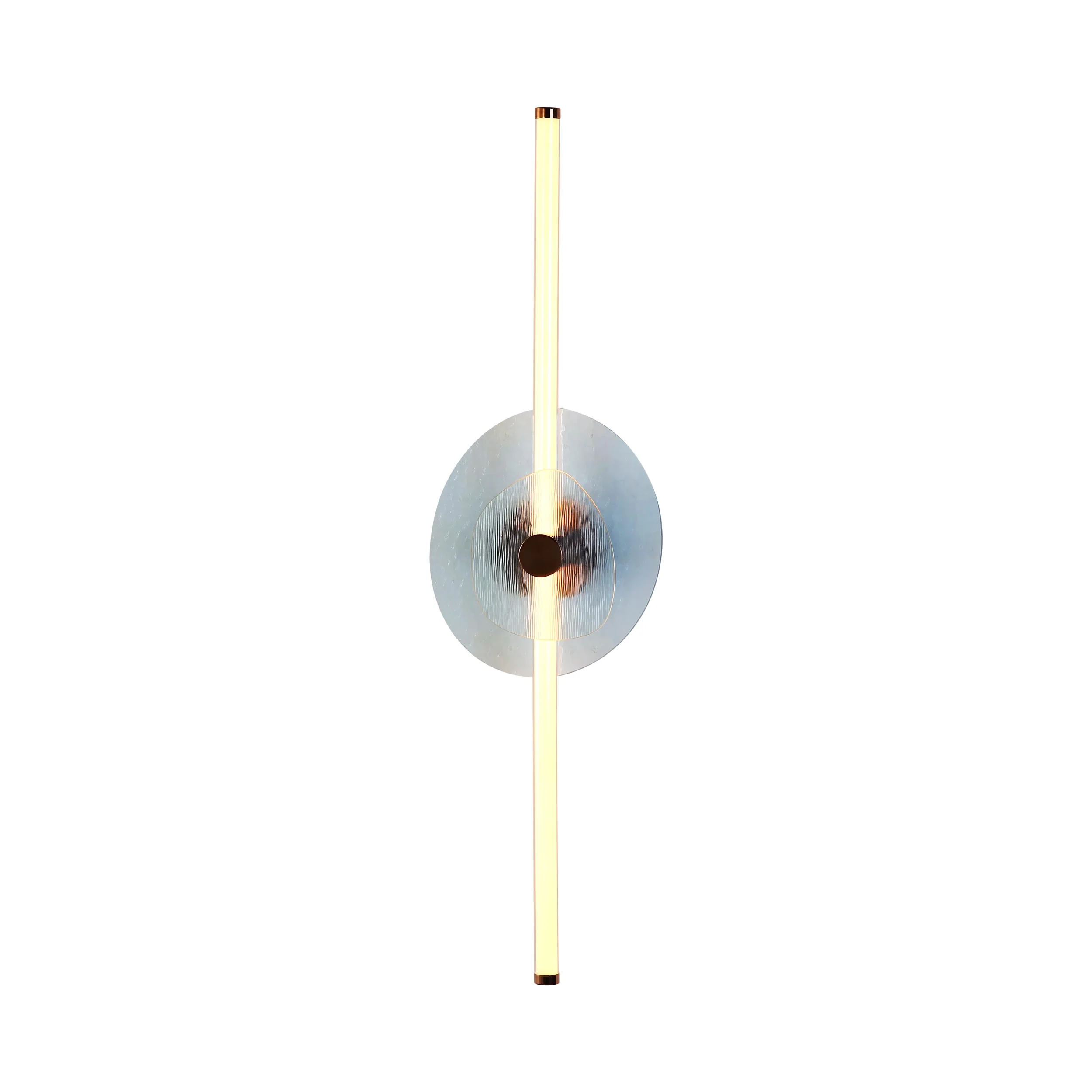 Colorella LED Wall Sconce in Rose Gold with Blue and Clear Glass - Image 2