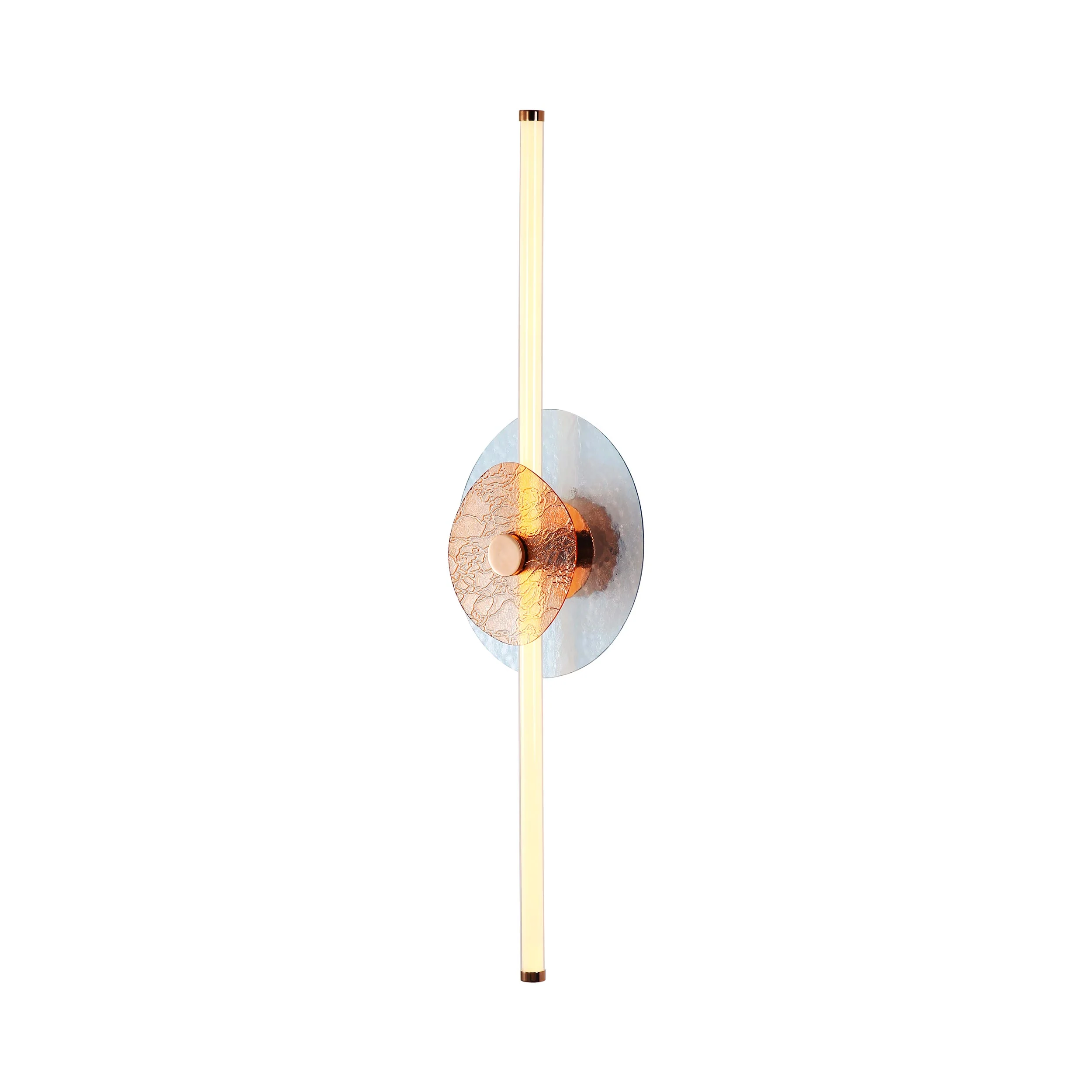 Colorella LED Wall Sconce in Rose Gold with Blue and Orange Glass - Image 2