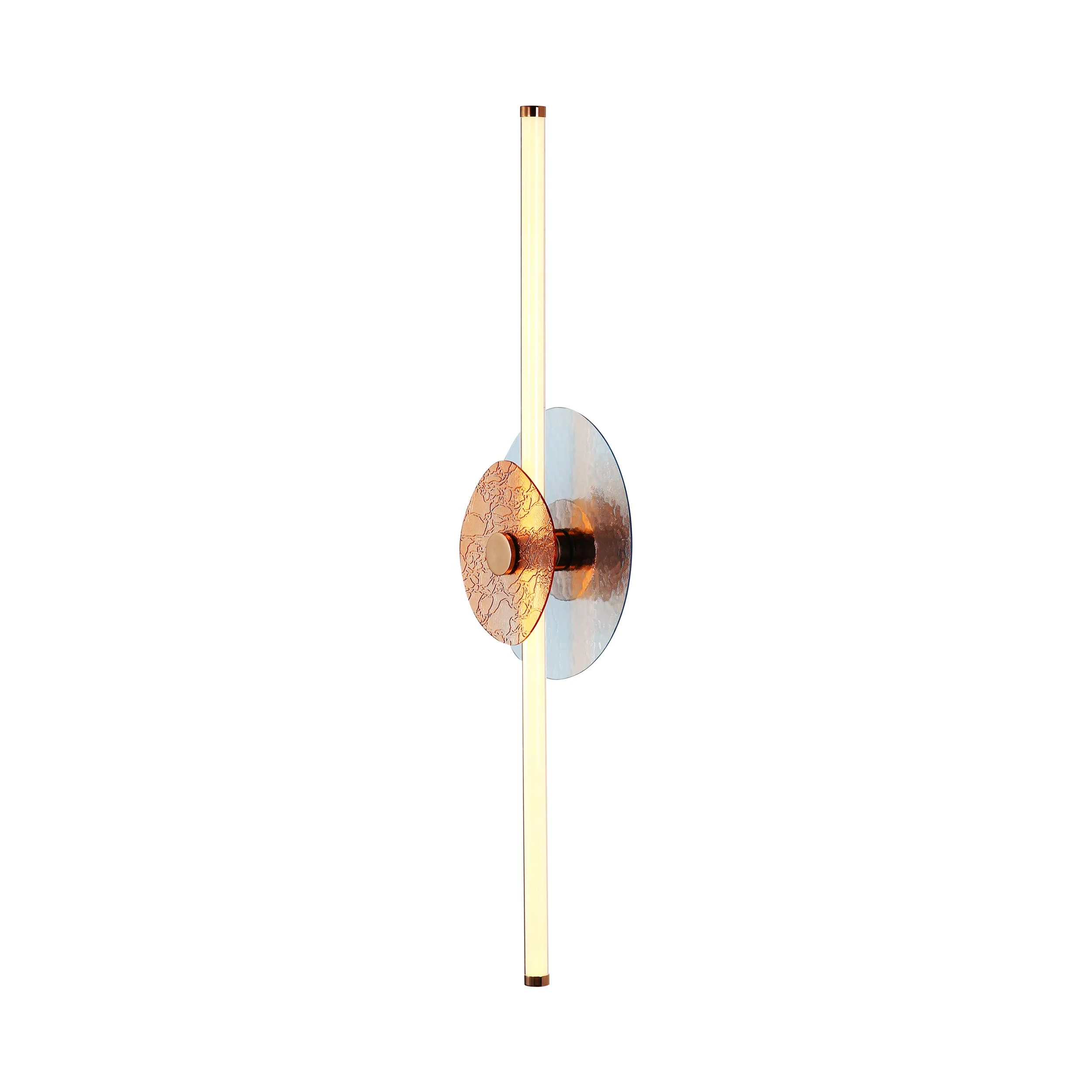 Colorella LED Wall Sconce in Rose Gold with Blue and Orange Glass - Image 4