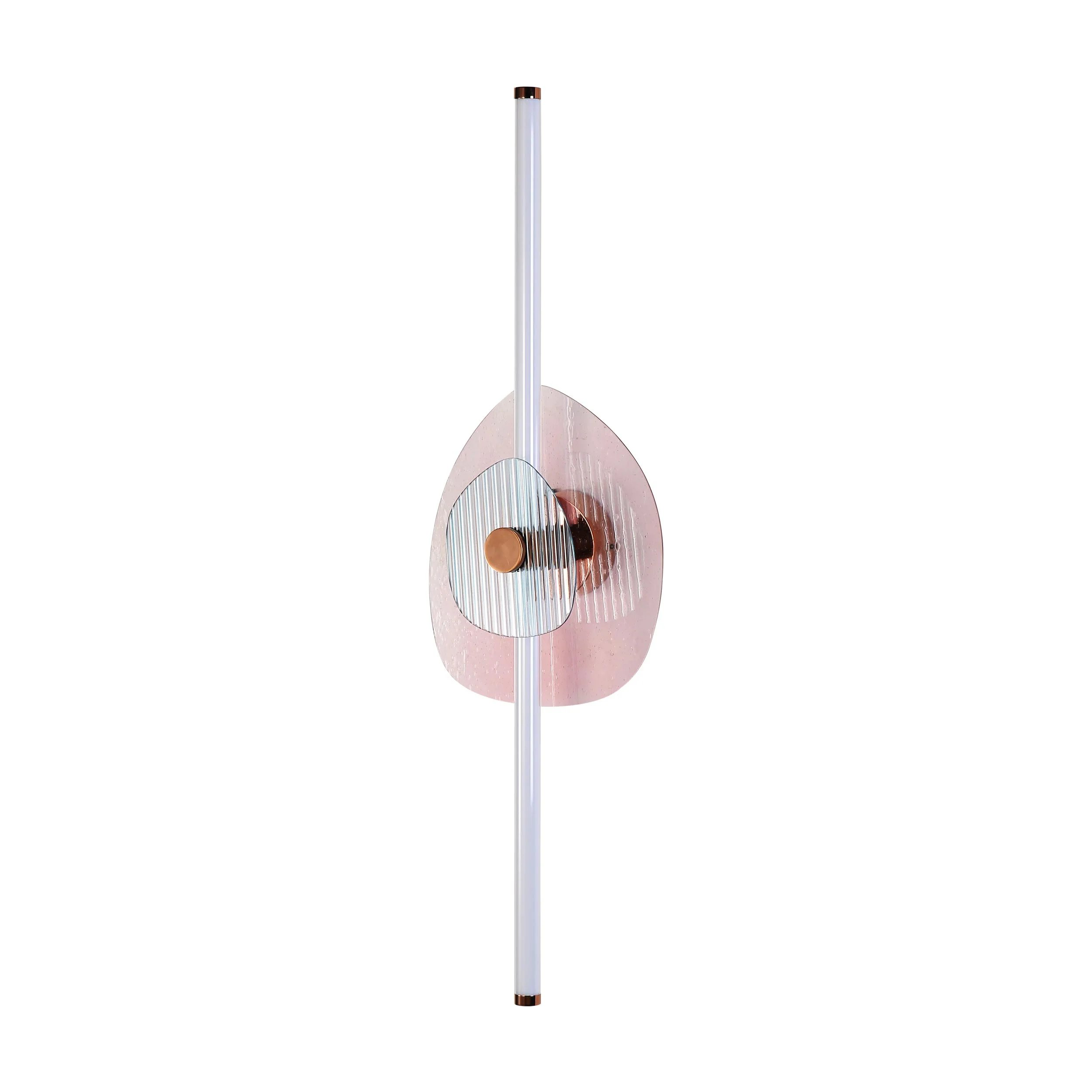 Colorella LED Wall Sconce in Rose Gold with Pink and Blue Glass - Image 3