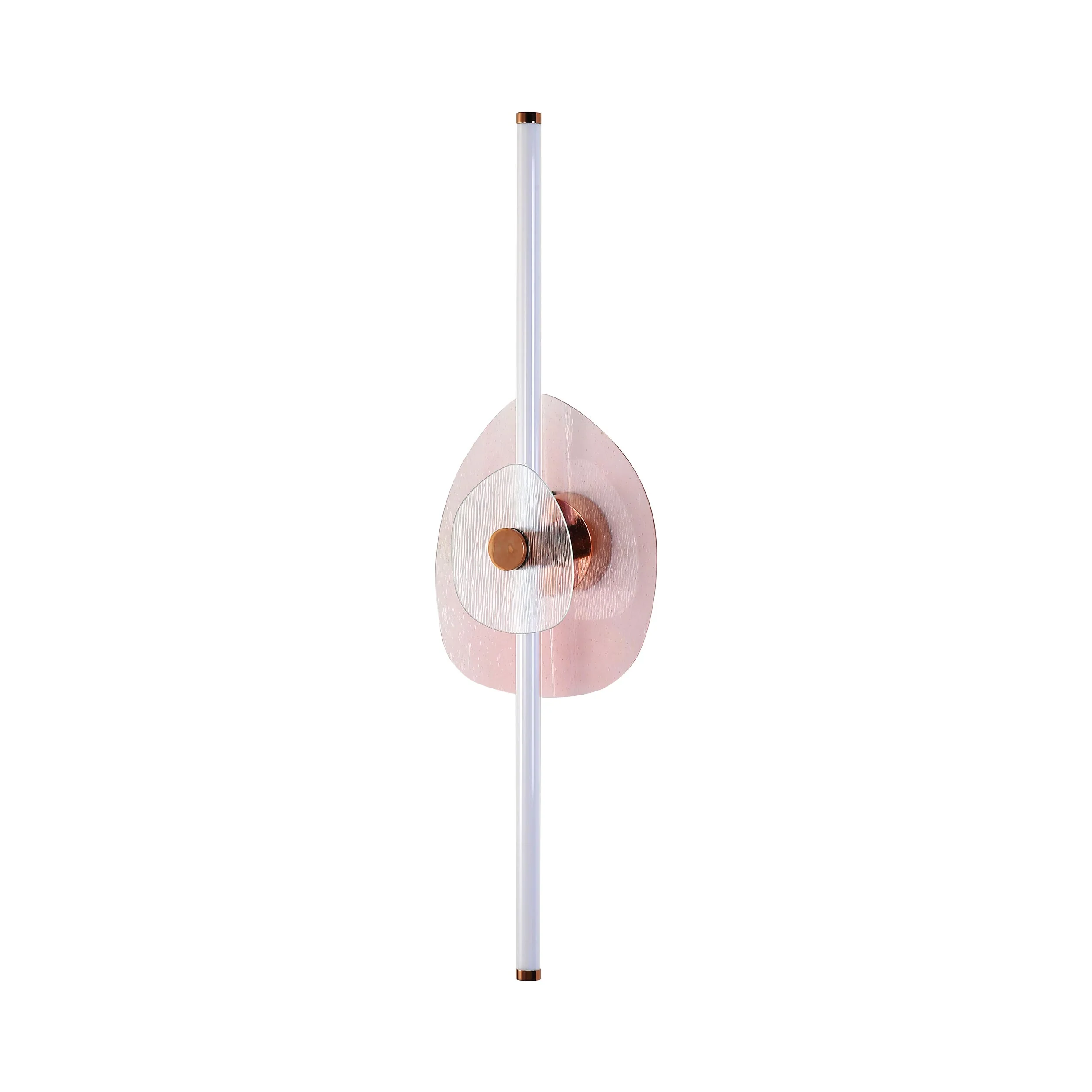 Colorella LED Wall Sconce in Rose Gold with Pink and Clear Glass - Image 3
