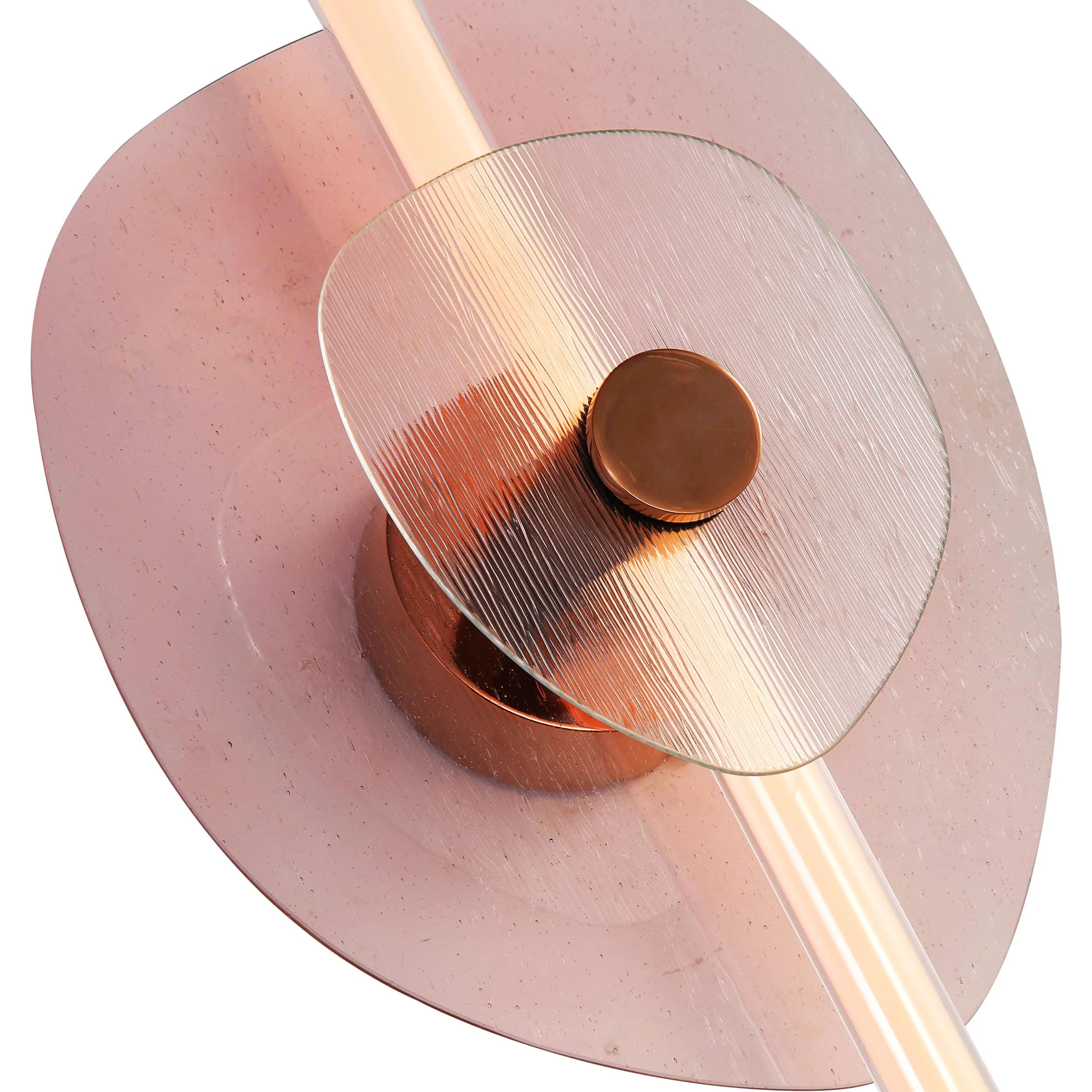 Colorella LED Wall Sconce in Rose Gold with Pink and Clear Glass - Image 5