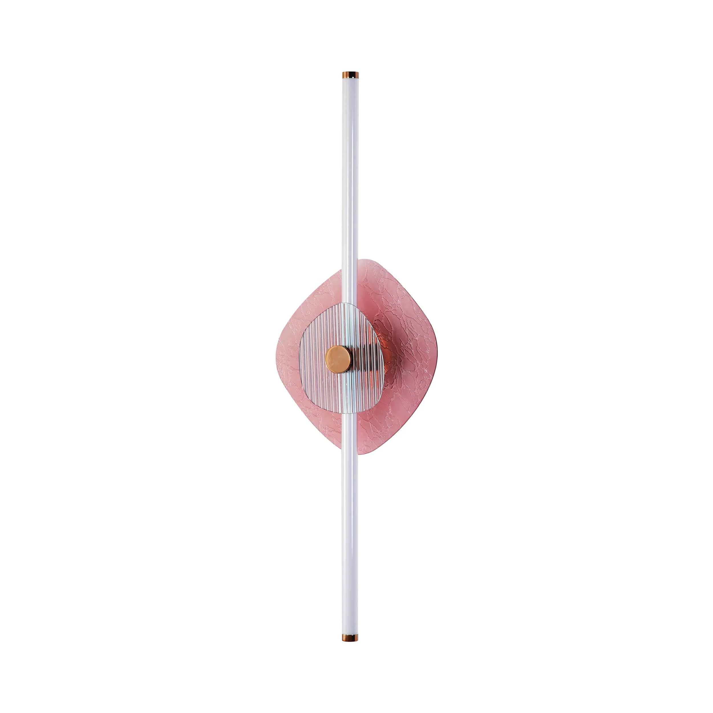 Colorella LED Wall Sconce in Rose Gold with Purple and Blue Glass - Image 3