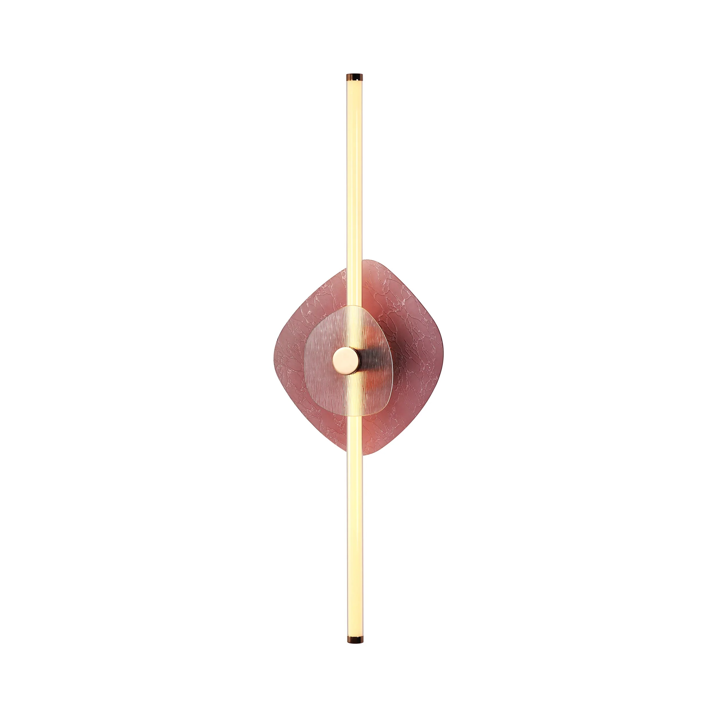 Colorella LED Wall Sconce in Rose Gold with Purple and Clear Glass - Image 2