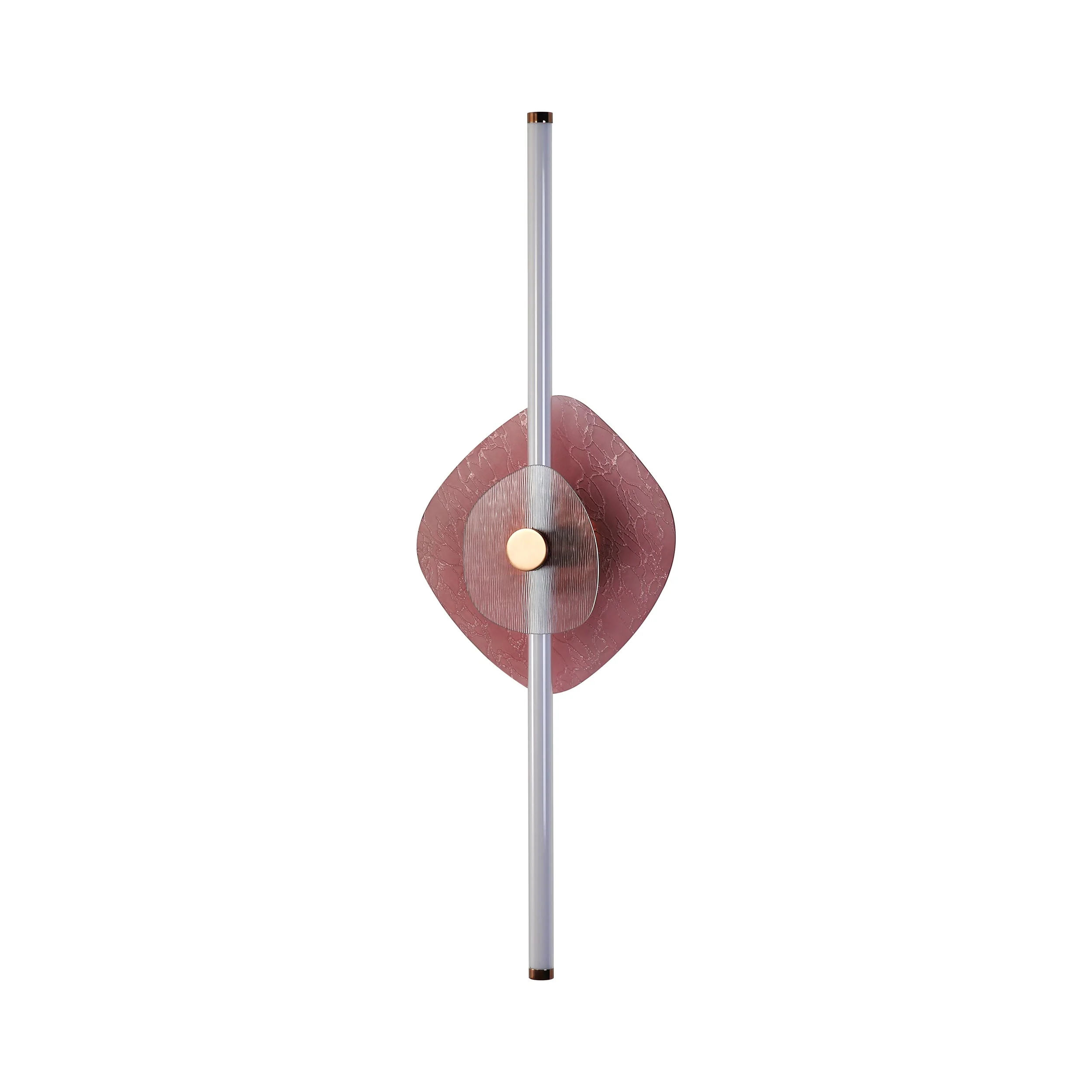 Colorella LED Wall Sconce in Rose Gold with Purple and Clear Glass - Image 3