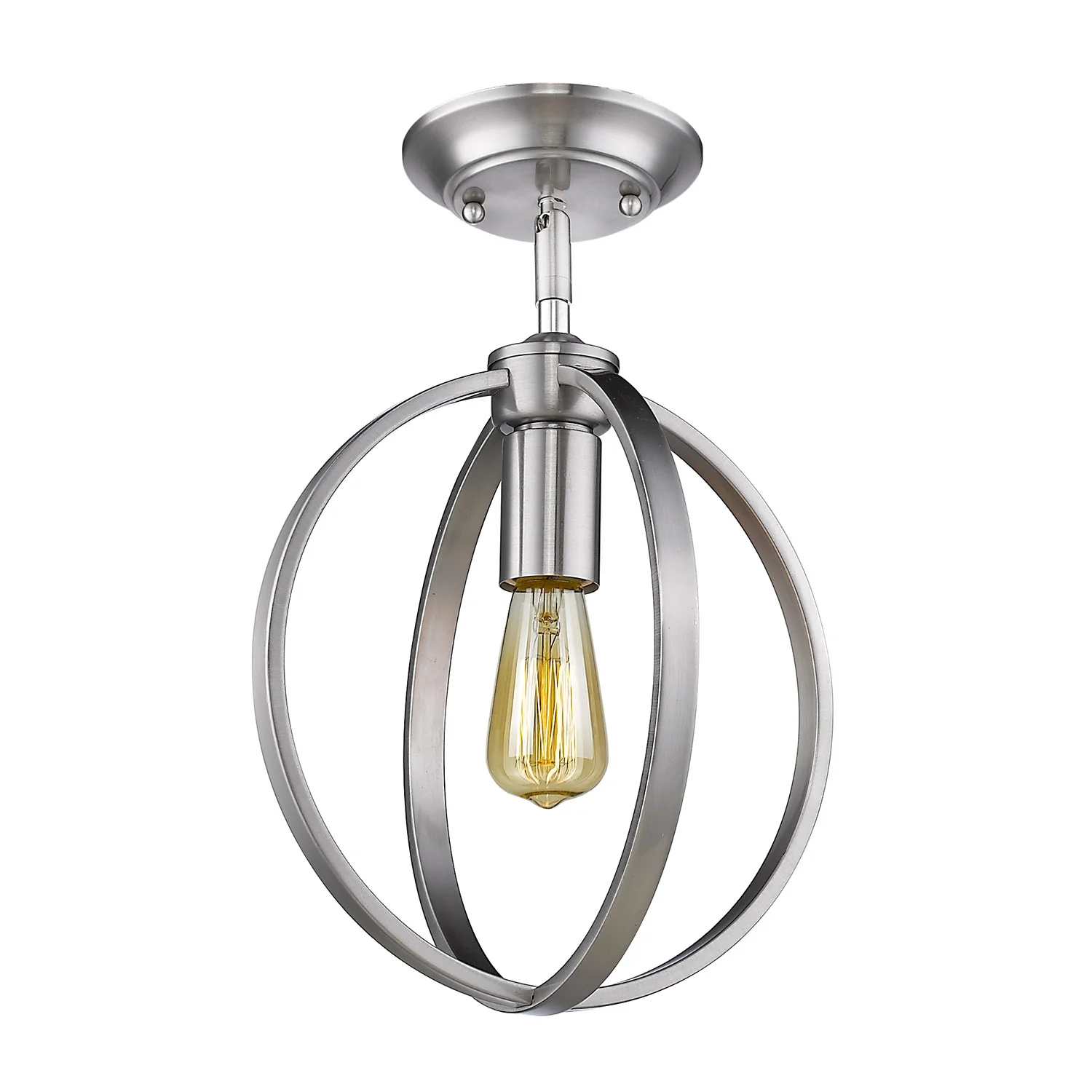 Colson 1-light Semi-Flush Mount in Pewter