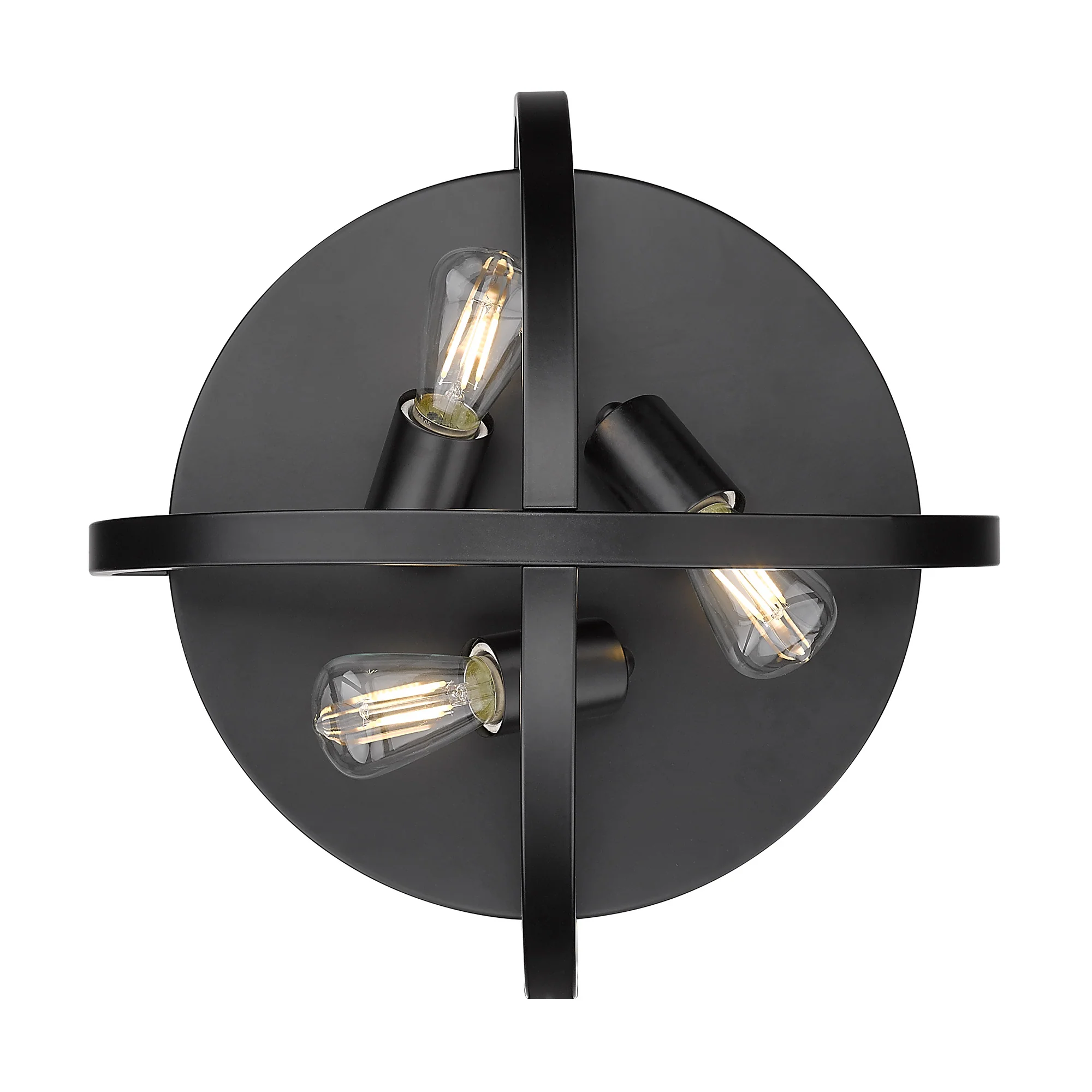 Colson 3-light Flush Mount in Matte Black - Image 3