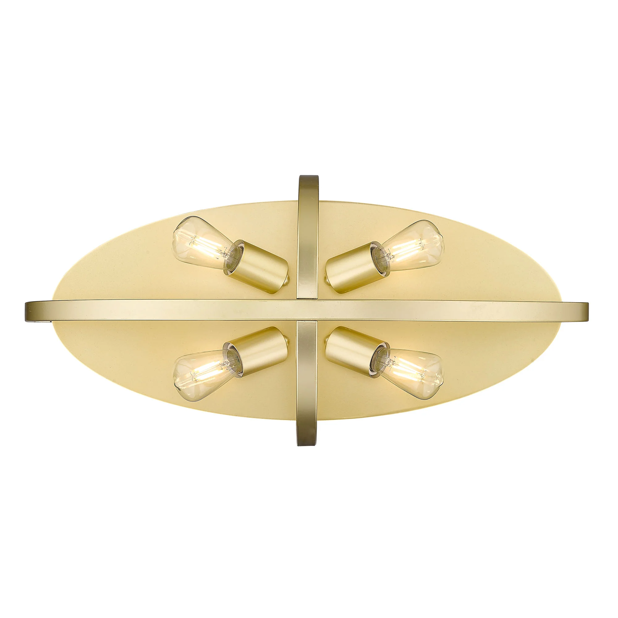 Colson 4-light Flush Mount in Olympic Gold - Image 3
