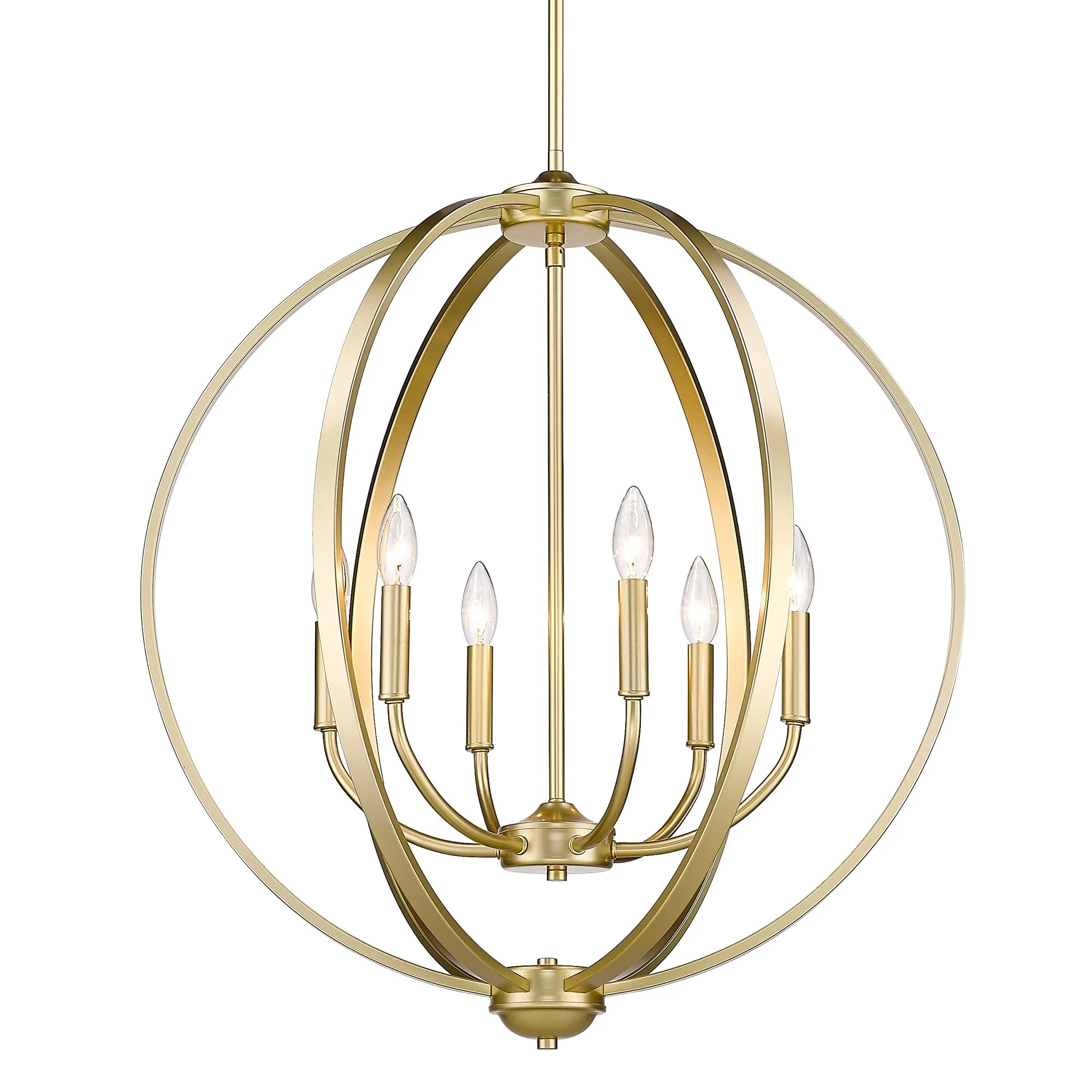 Colson 6-light Chandelier in Olympic Gold