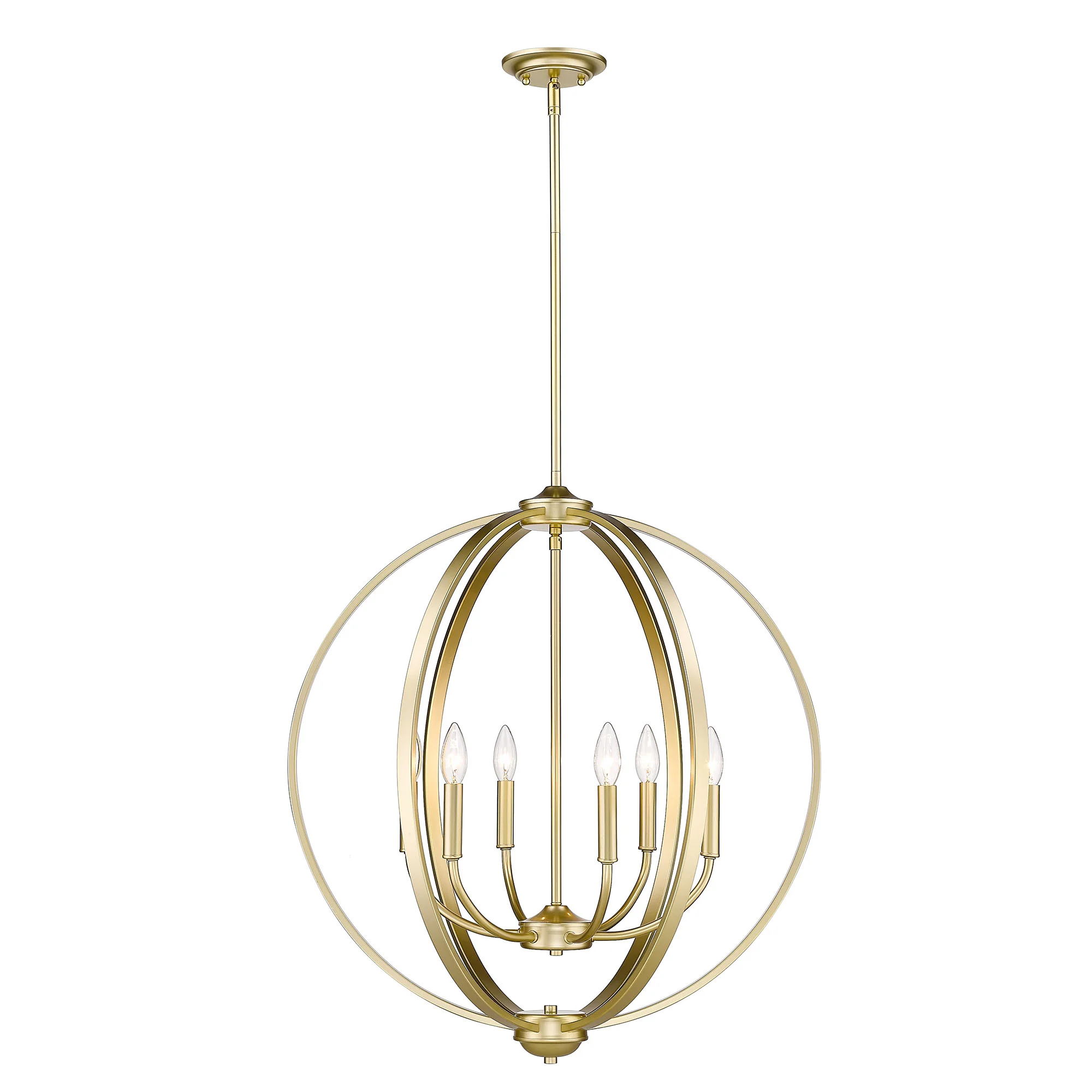 Colson 6-light Chandelier in Olympic Gold - Image 2