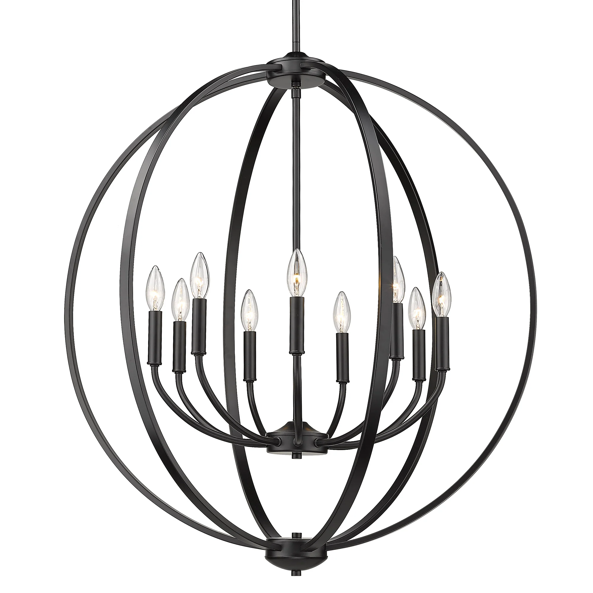 Colson 9-light Chandelier in Matte Black