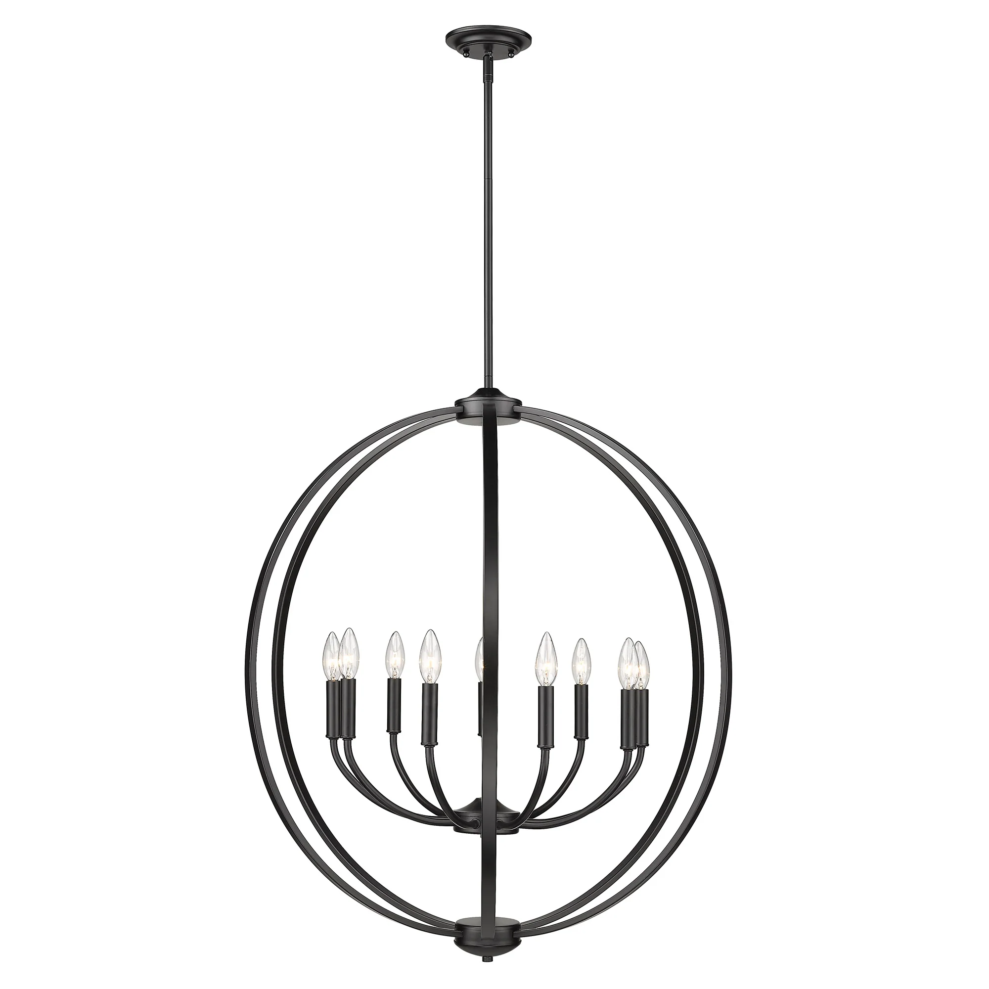 Colson 9-light Chandelier in Matte Black - Image 2