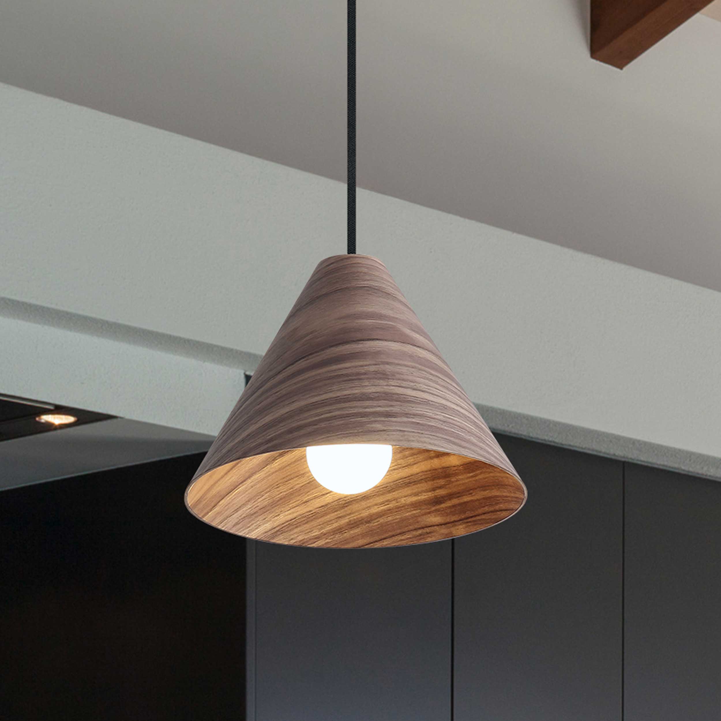 Conique 1-light 10in Pendant in Dark Walnut - Image 5