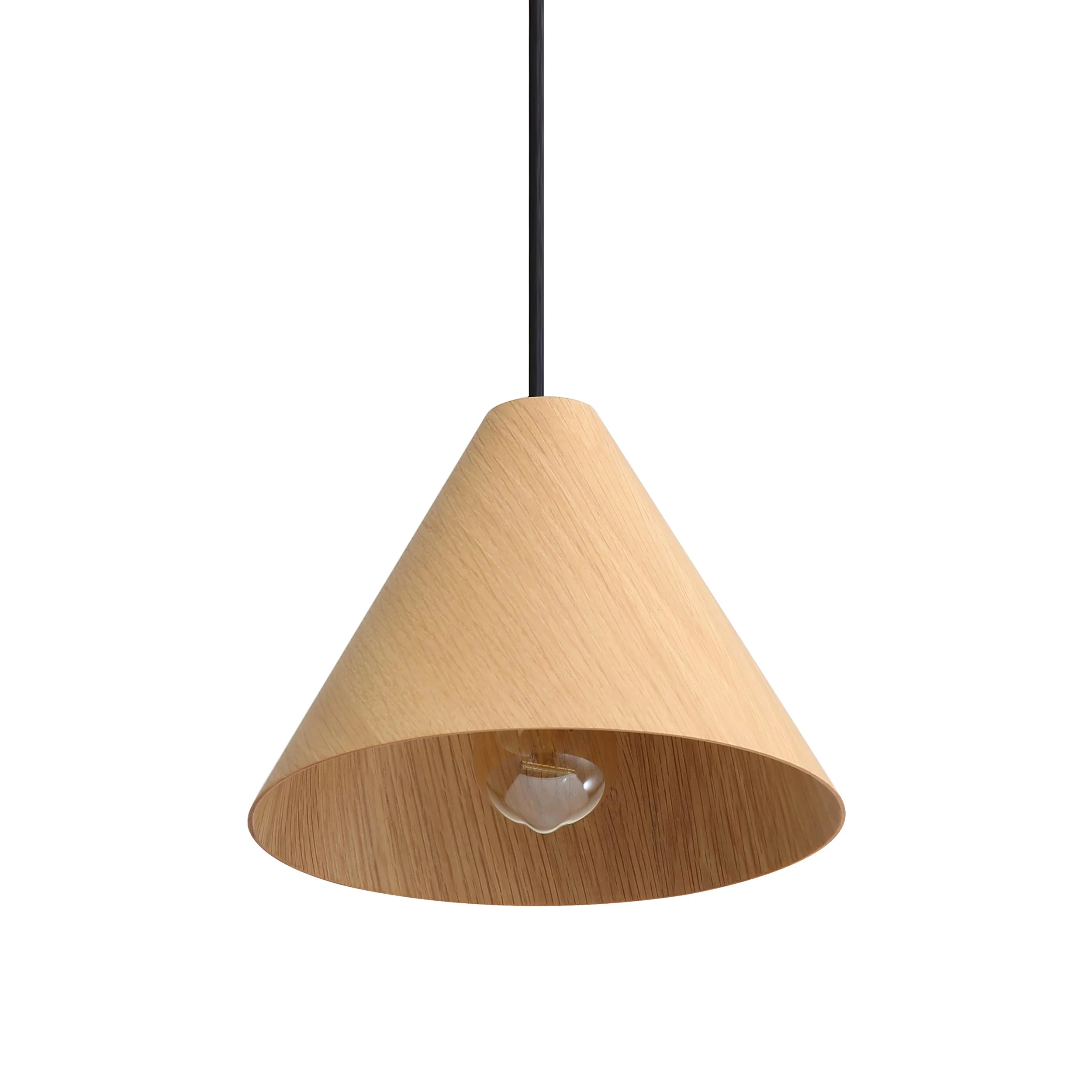 Conique 1-light 10in Pendant in Light Walnut - Image 2