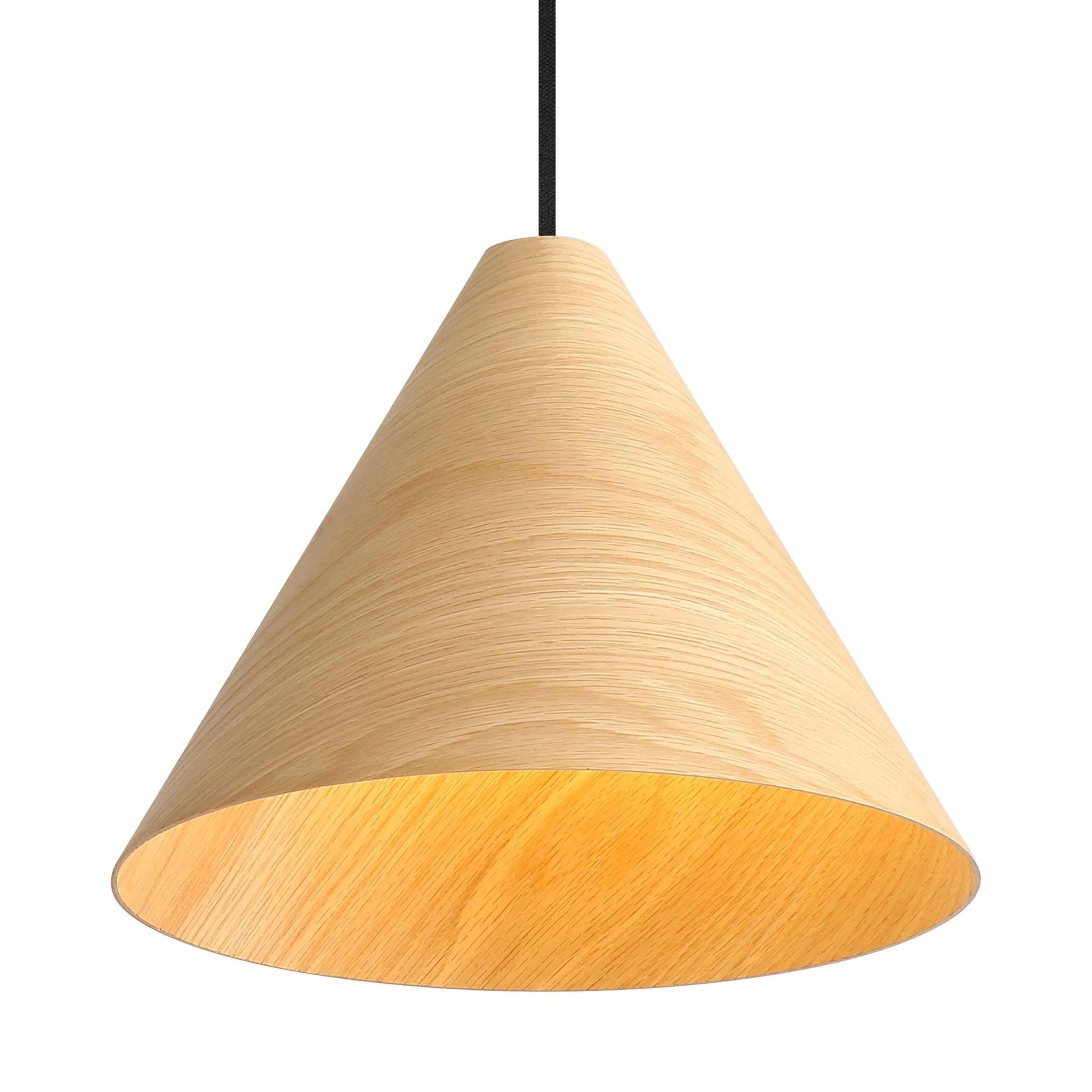 Conique 1-light 13in Pendant in Light Walnut