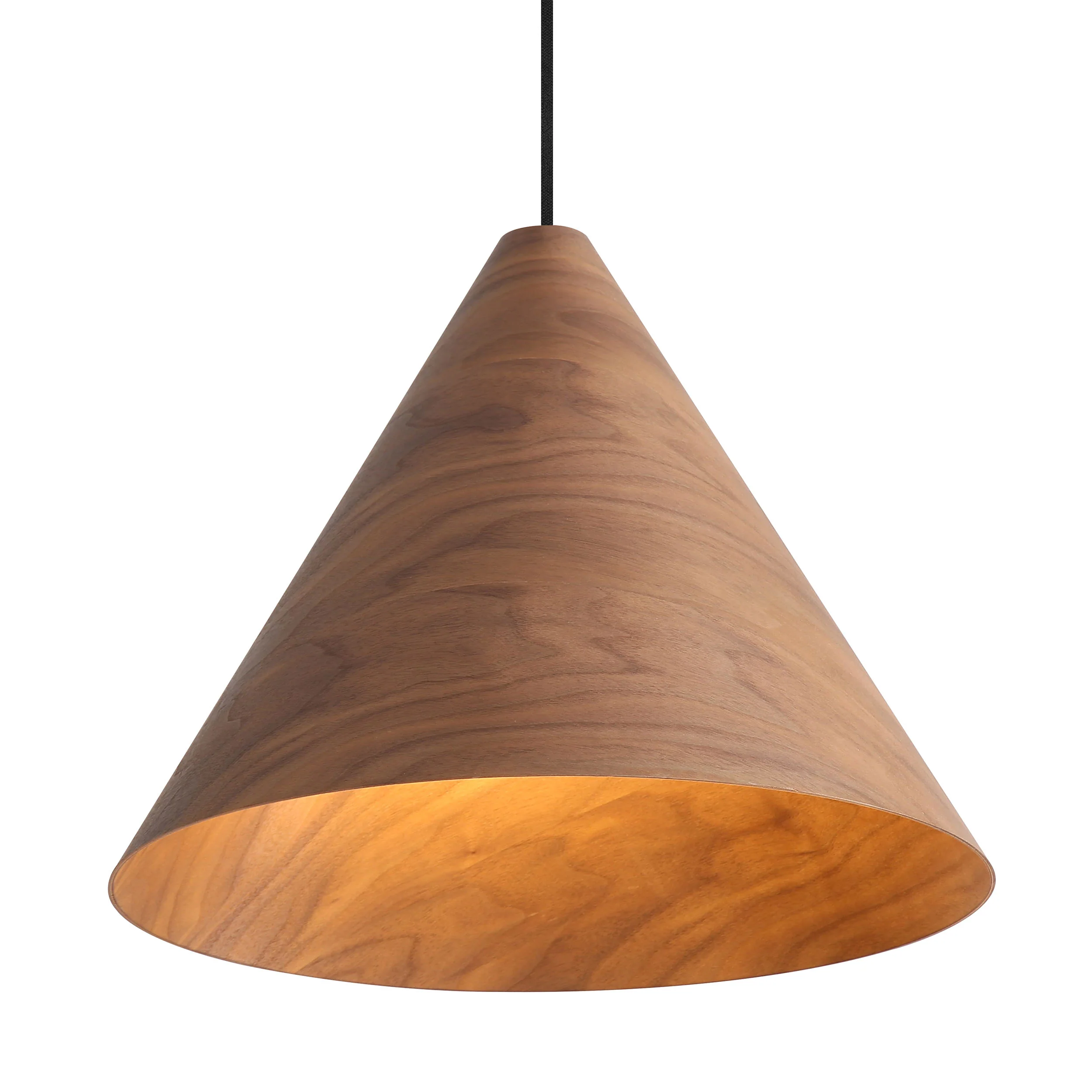 Conique 2-light Pendant in Dark Walnut