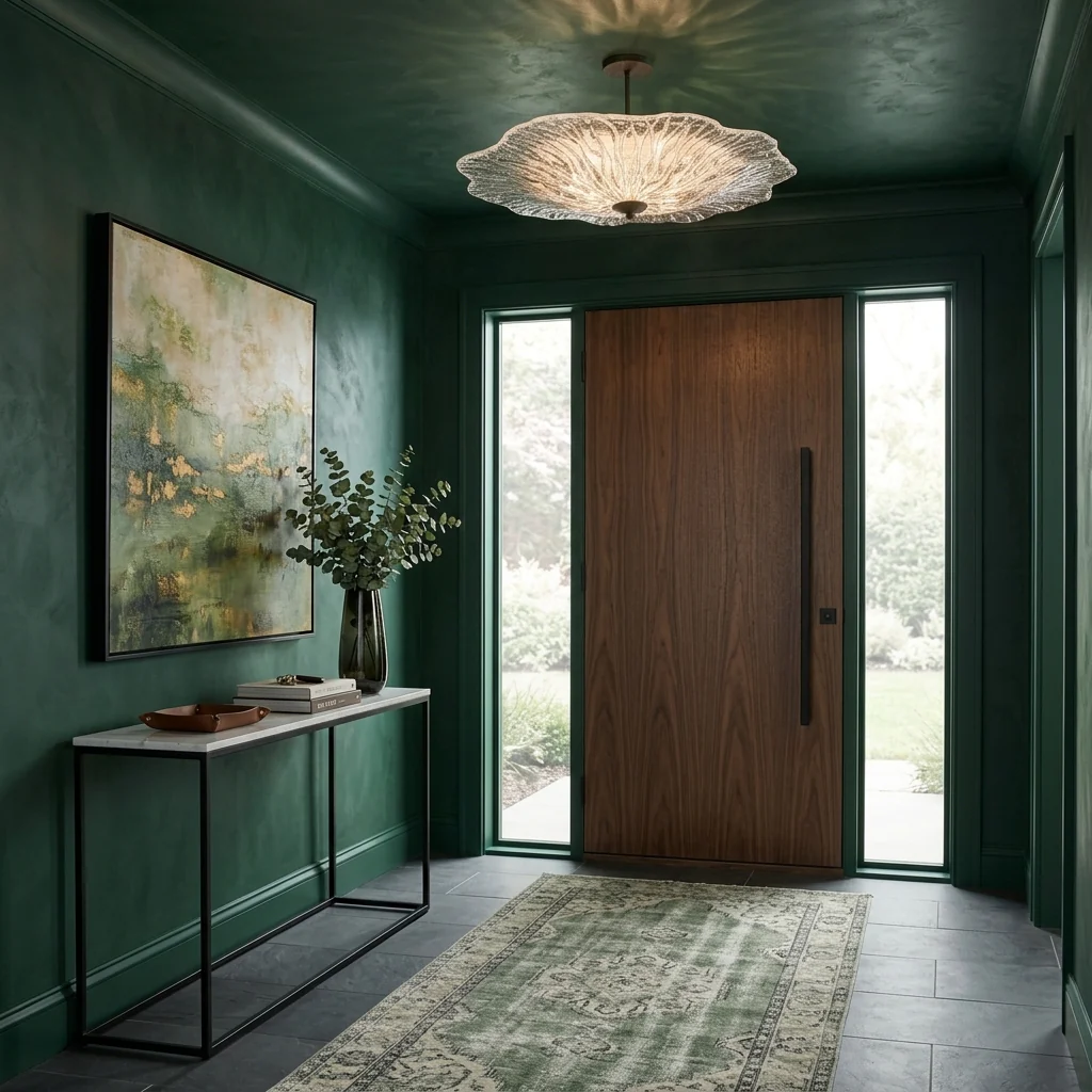Coral Bloom Integrated LED 31in Pendant in Black Slate with Artisanal Clear Glass - Image 9