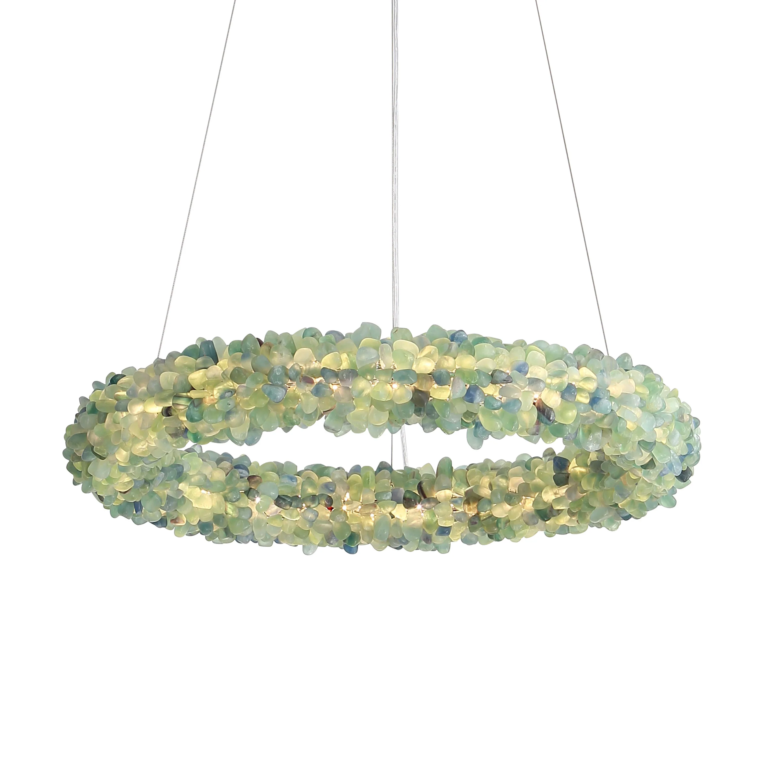 Corallo Integrated LED 22in Chandelier in Turquoise