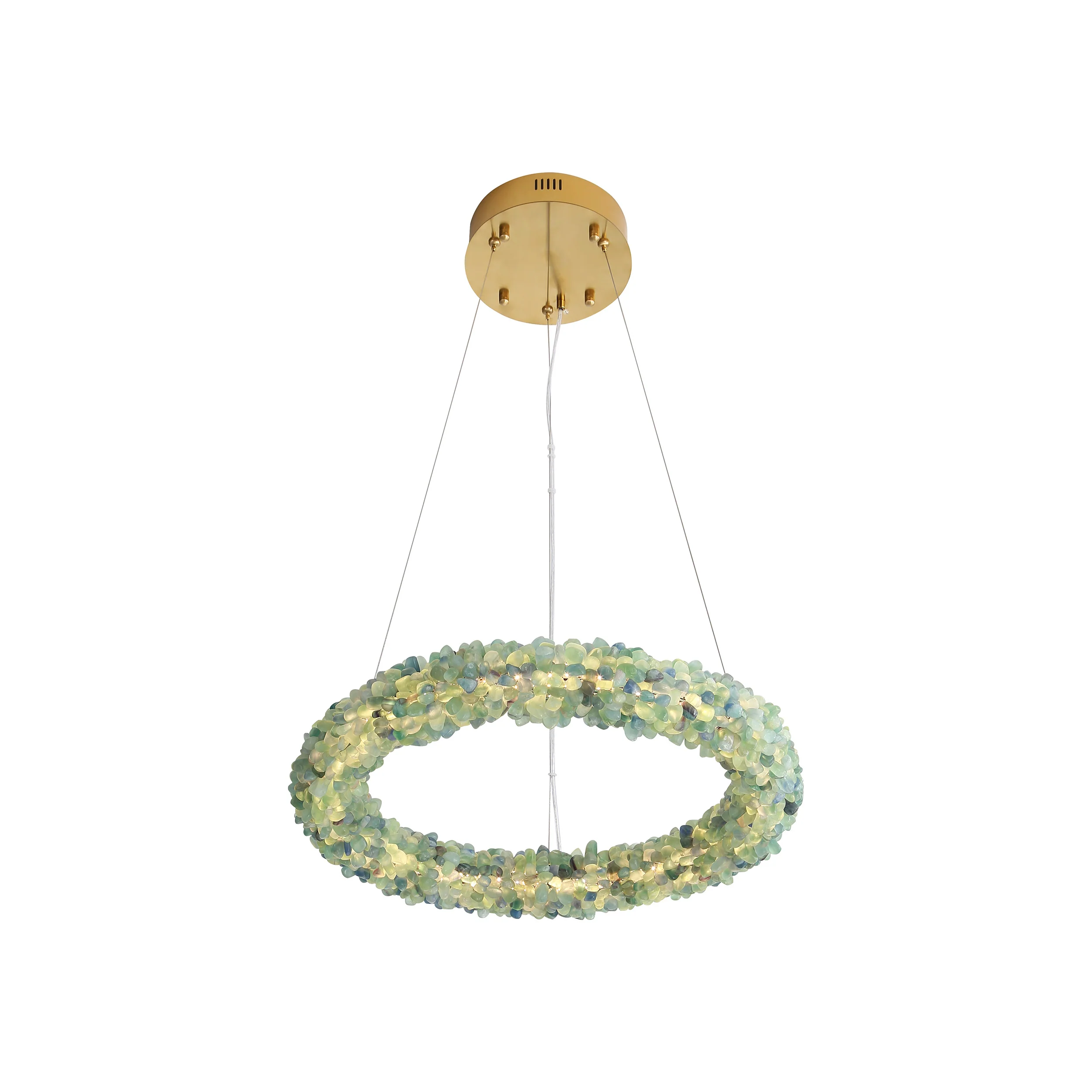 Corallo Integrated LED 22in Chandelier in Turquoise - Image 2