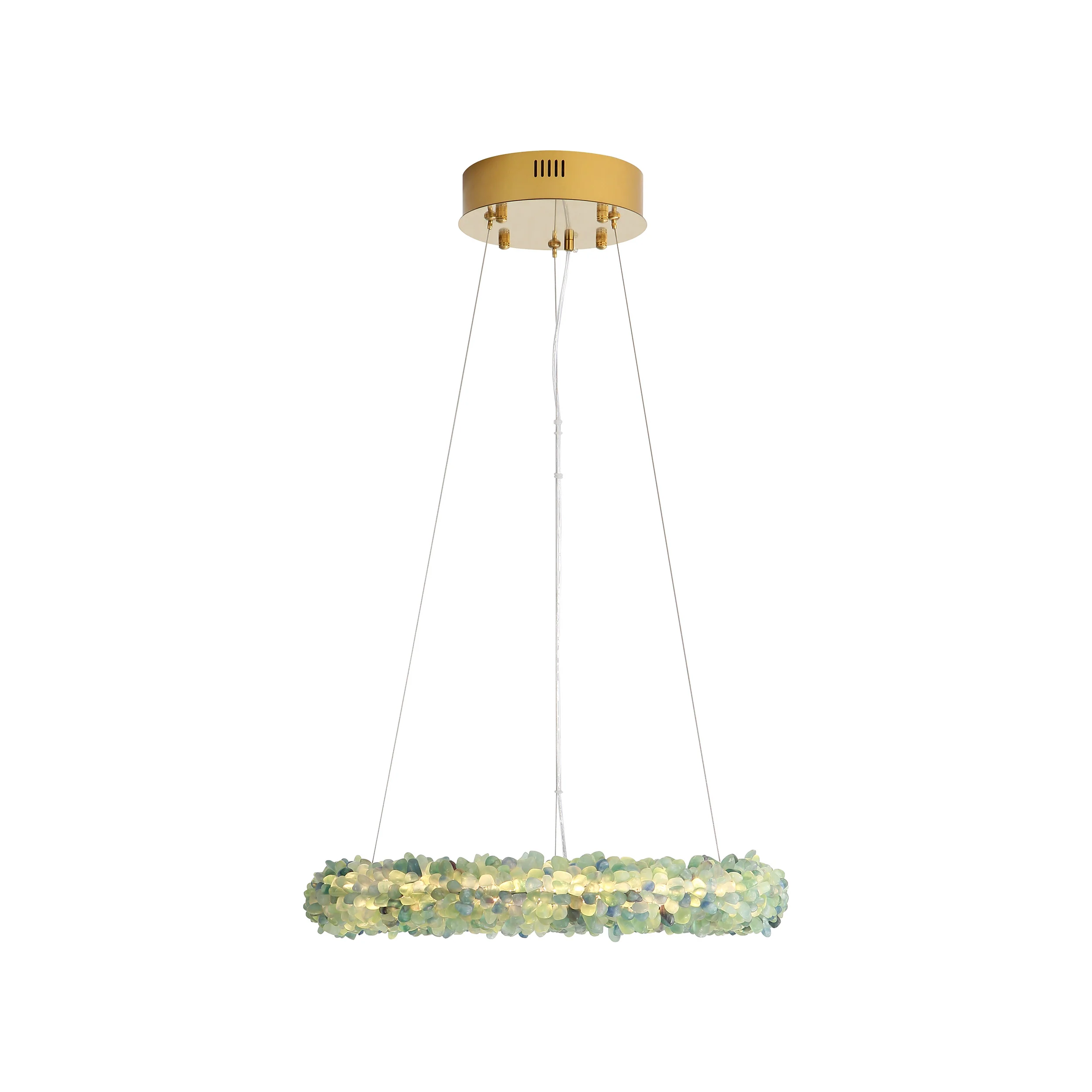 Corallo Integrated LED 22in Chandelier in Turquoise - Image 3