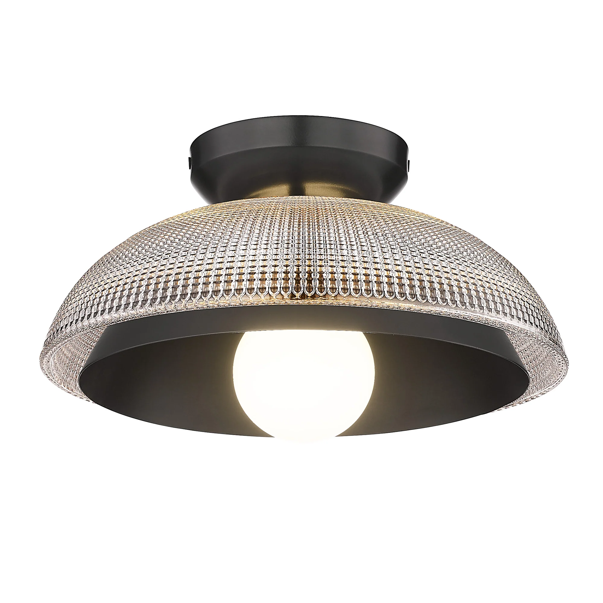 Crawford 1-light Flush Mount in Matte Black