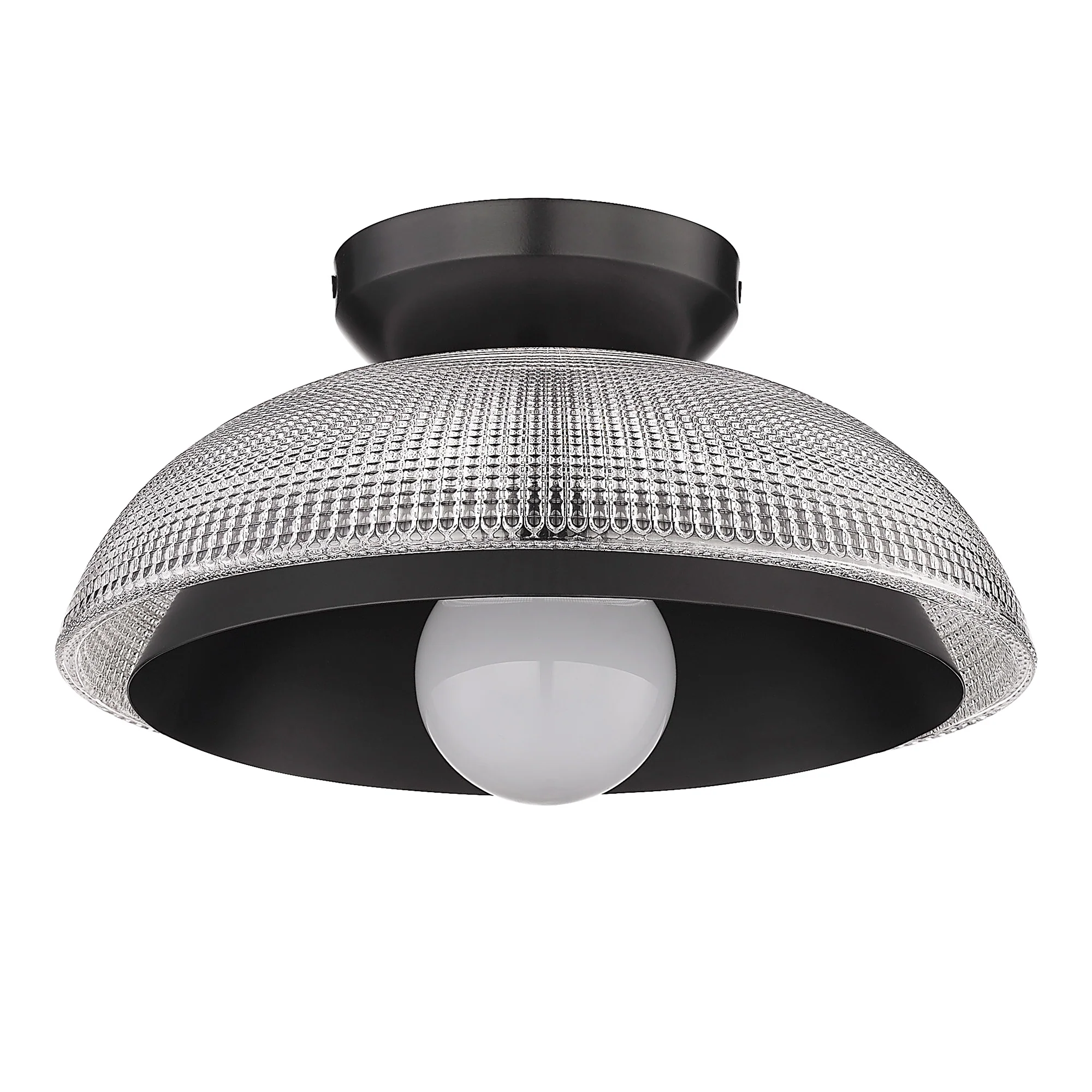 Crawford 1-light Flush Mount in Matte Black - Image 2