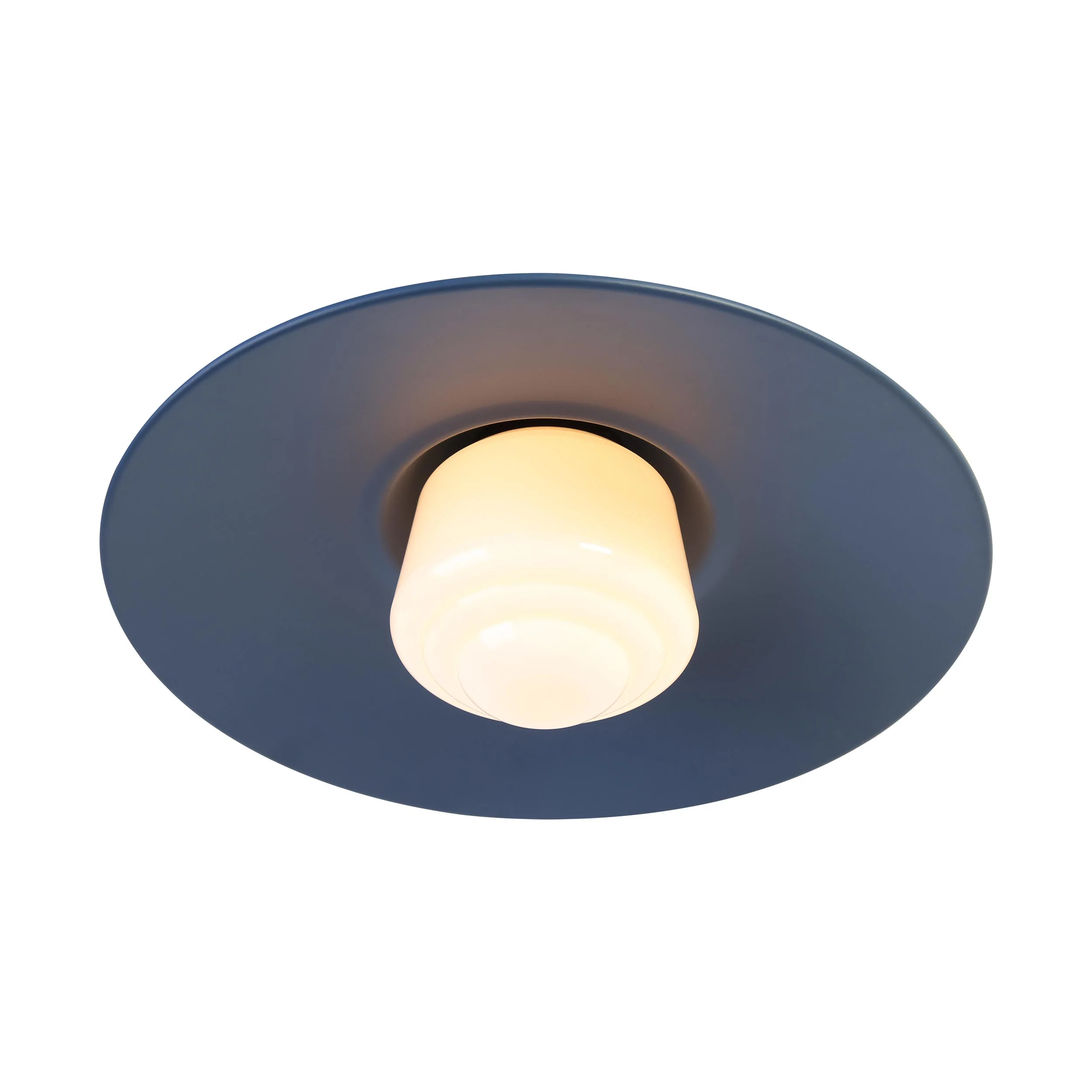 Croma 1-light Wall Sconce in Matte Blue shade and White Bell Glass - Image 5