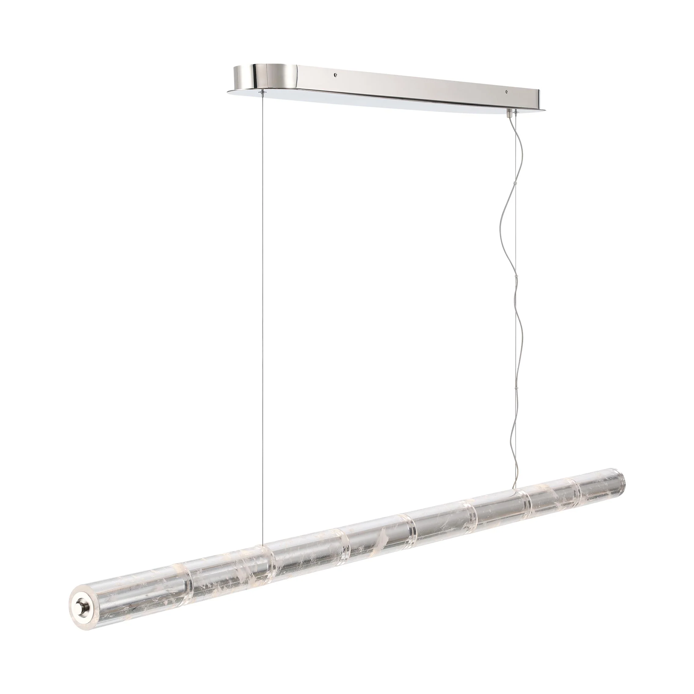 Crystallo Integrated LED Island Light in Polished Nickel - Image 4