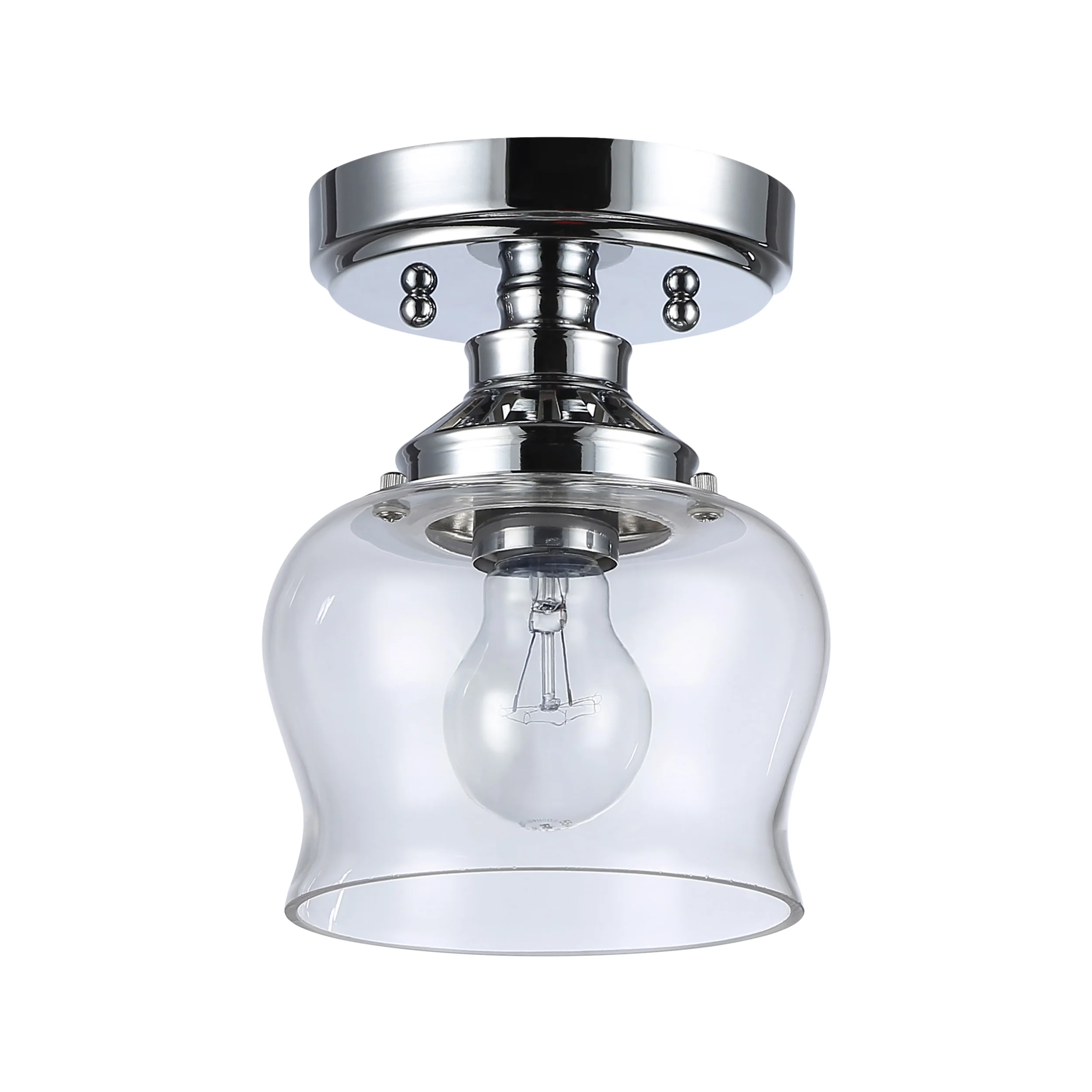 Daphne 1-light Semi-Flush Mount in Chrome - Image 3