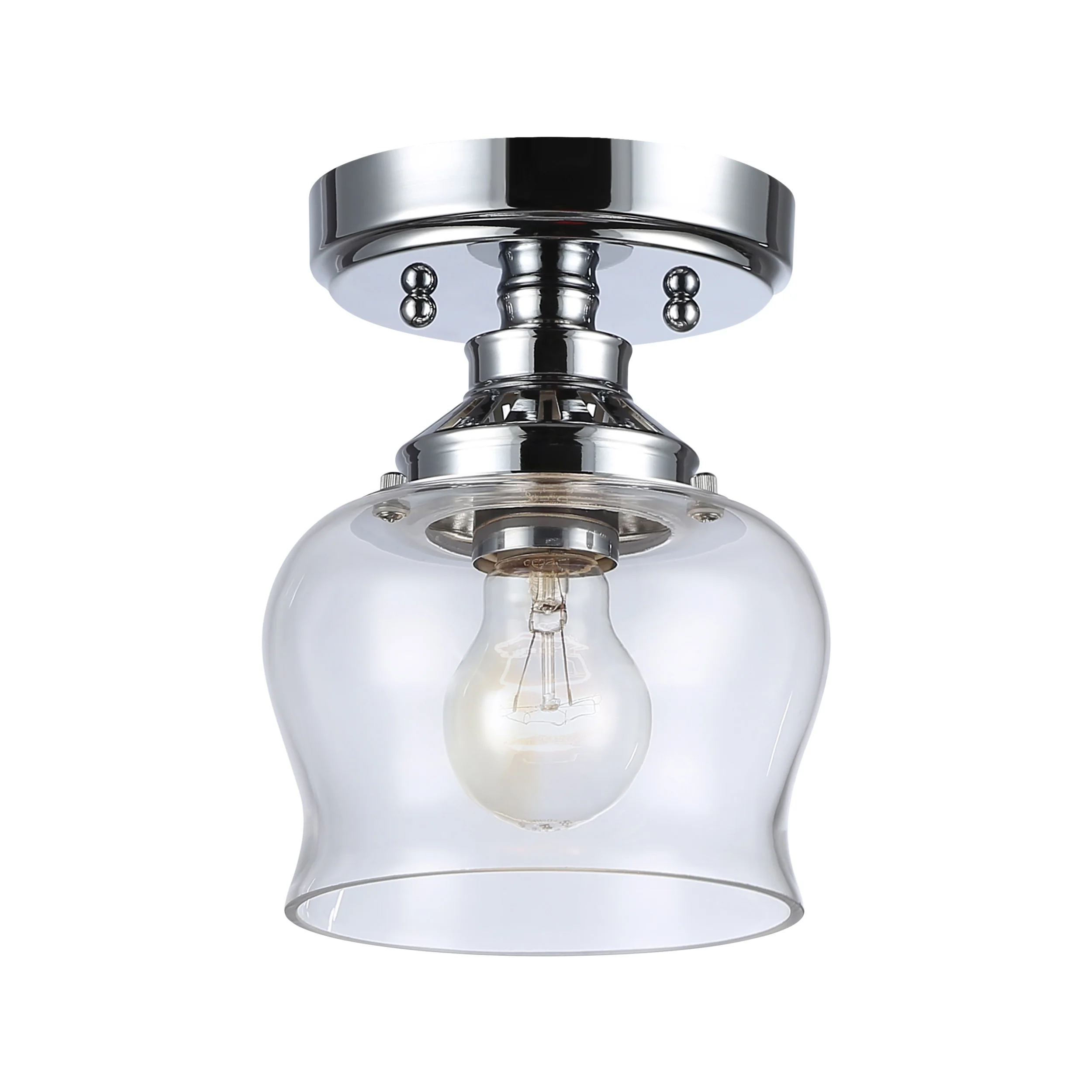 Daphne 1-light Semi-Flush Mount in Chrome - Image 4