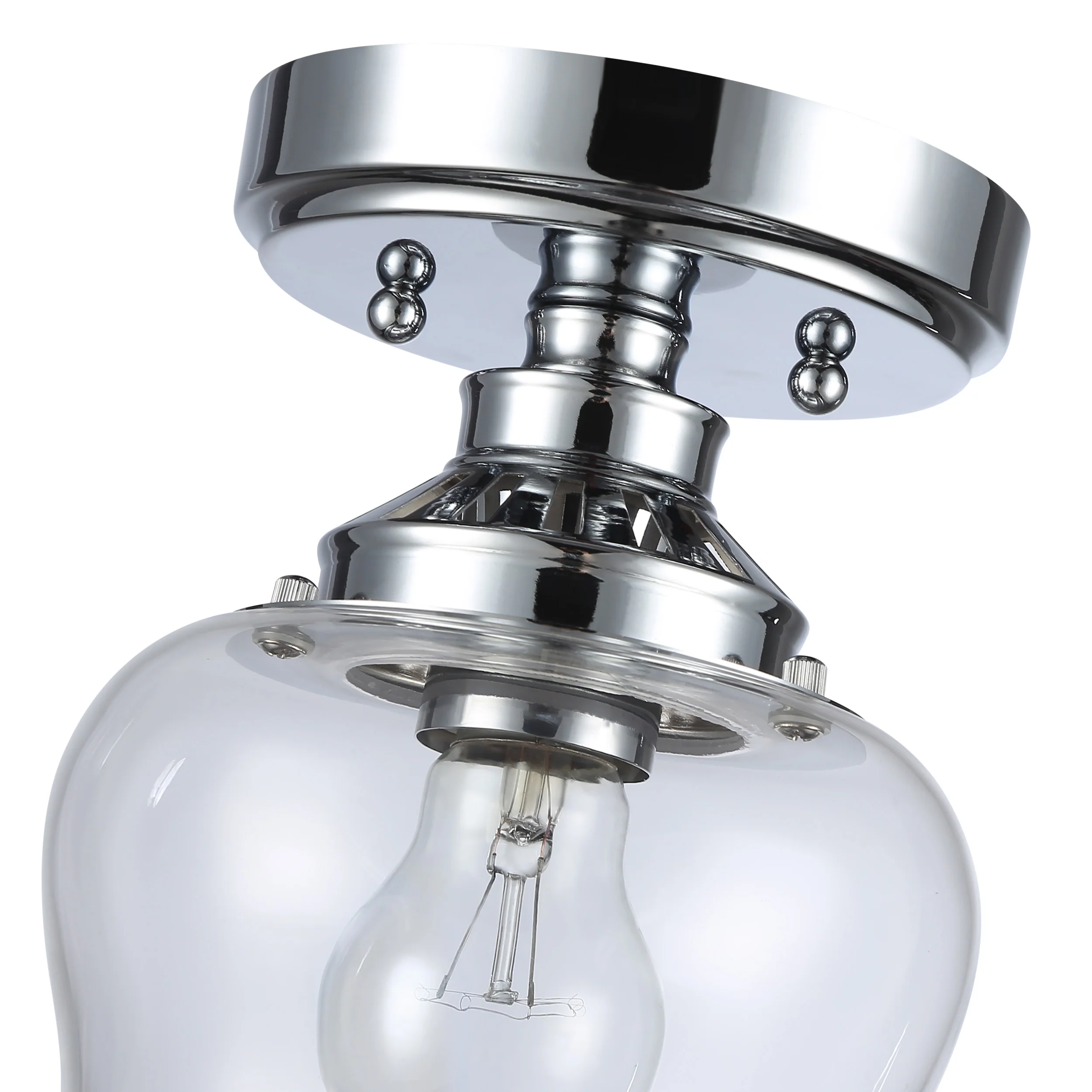 Daphne 1-light Semi-Flush Mount in Chrome - Image 6
