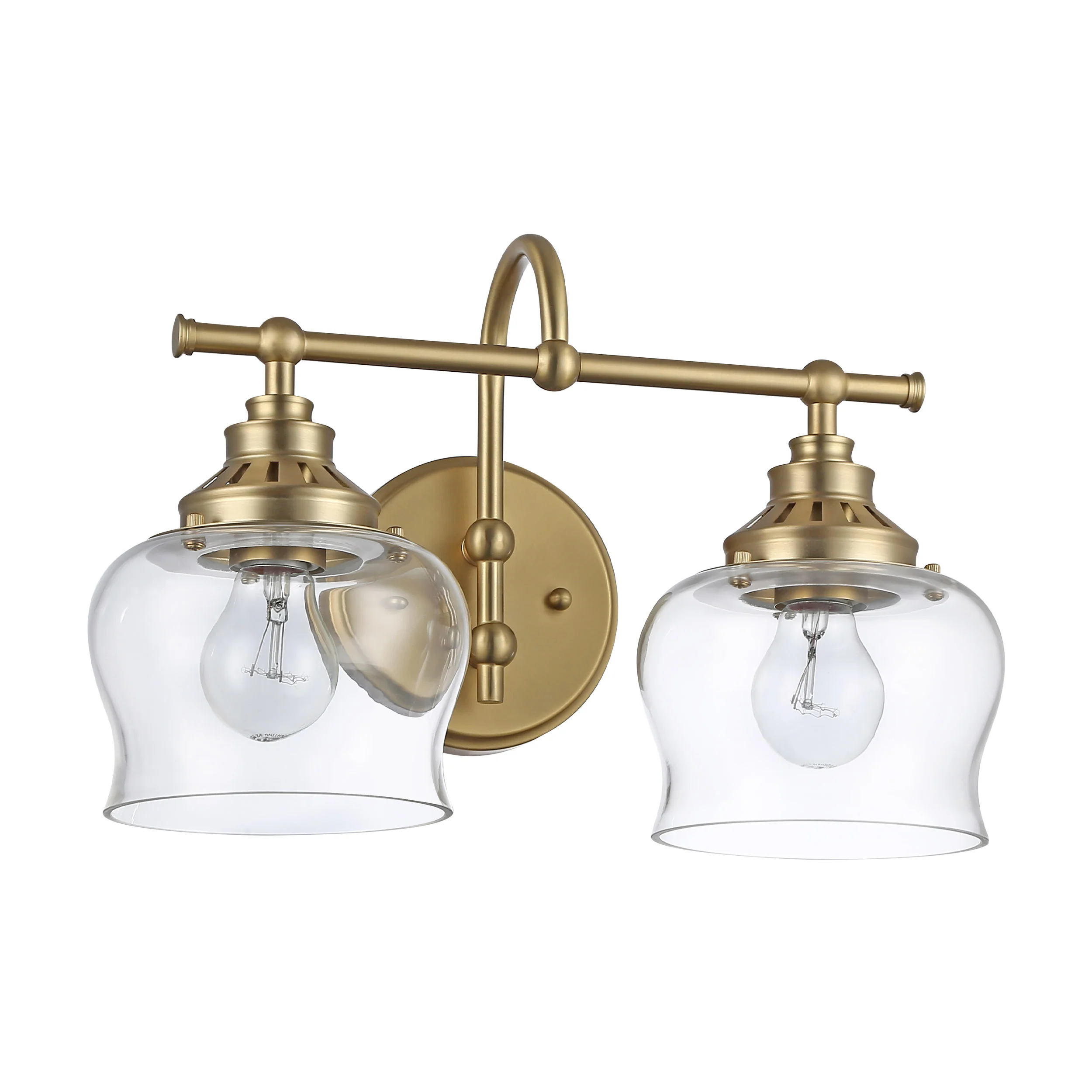 Daphne 2-light Vanity in Brushed Champagne Brass - Image 3