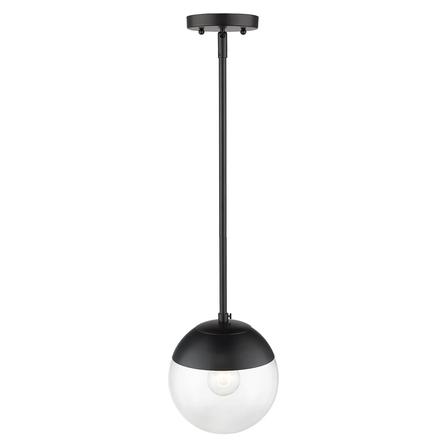 Dixon 1-light Pendant in Matte Black and Clear Glass - Image 3