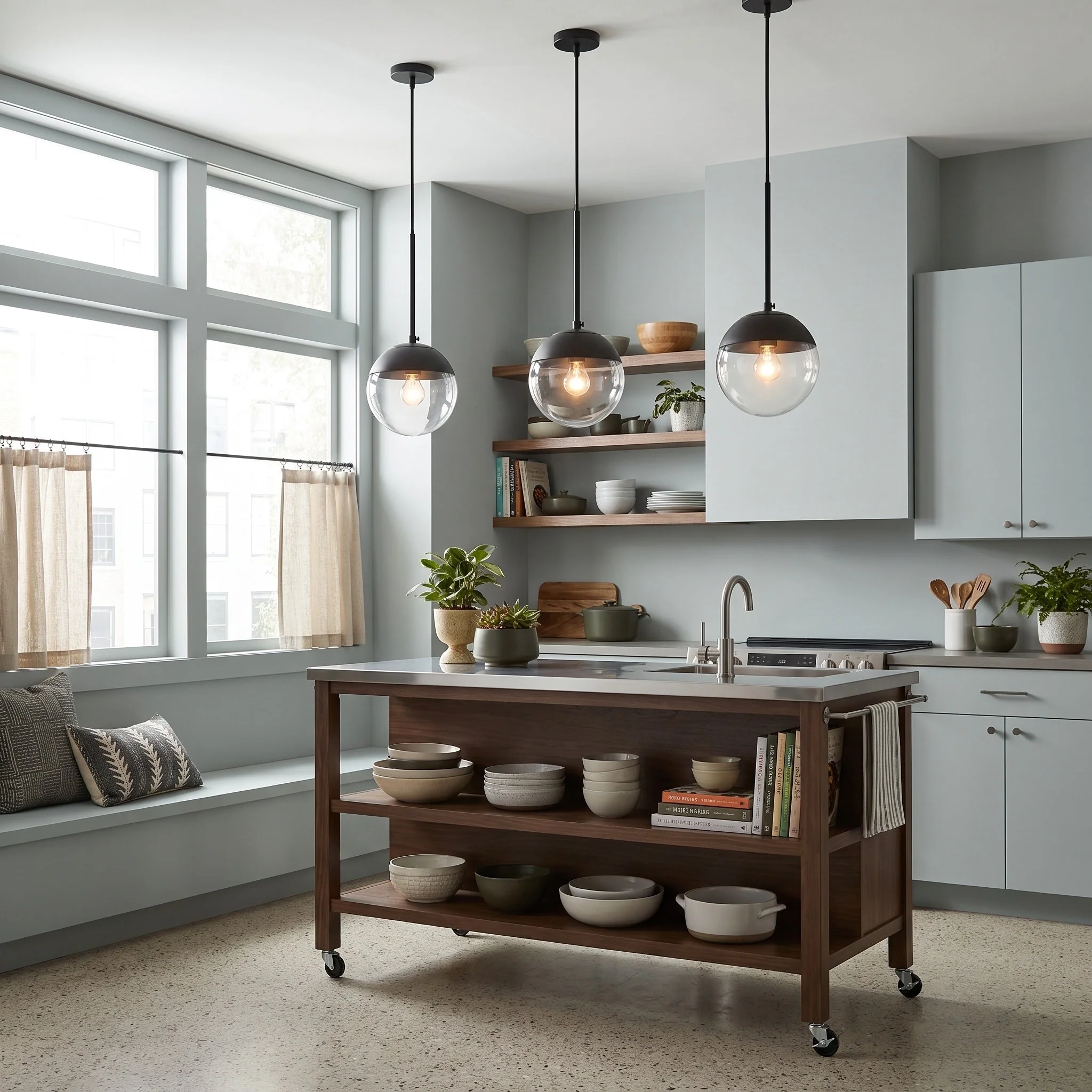 Dixon 1-light Pendant in Matte Black and Clear Glass - Image 5