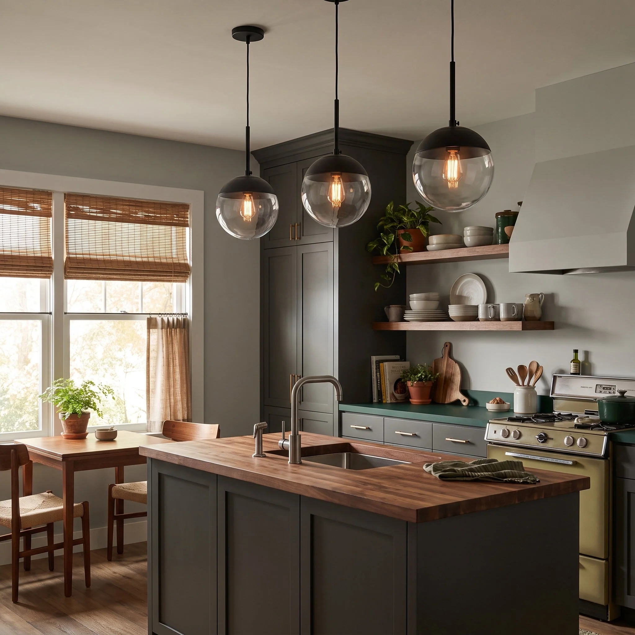 Dixon 1-light Pendant in Matte Black and Clear Glass - Image 6