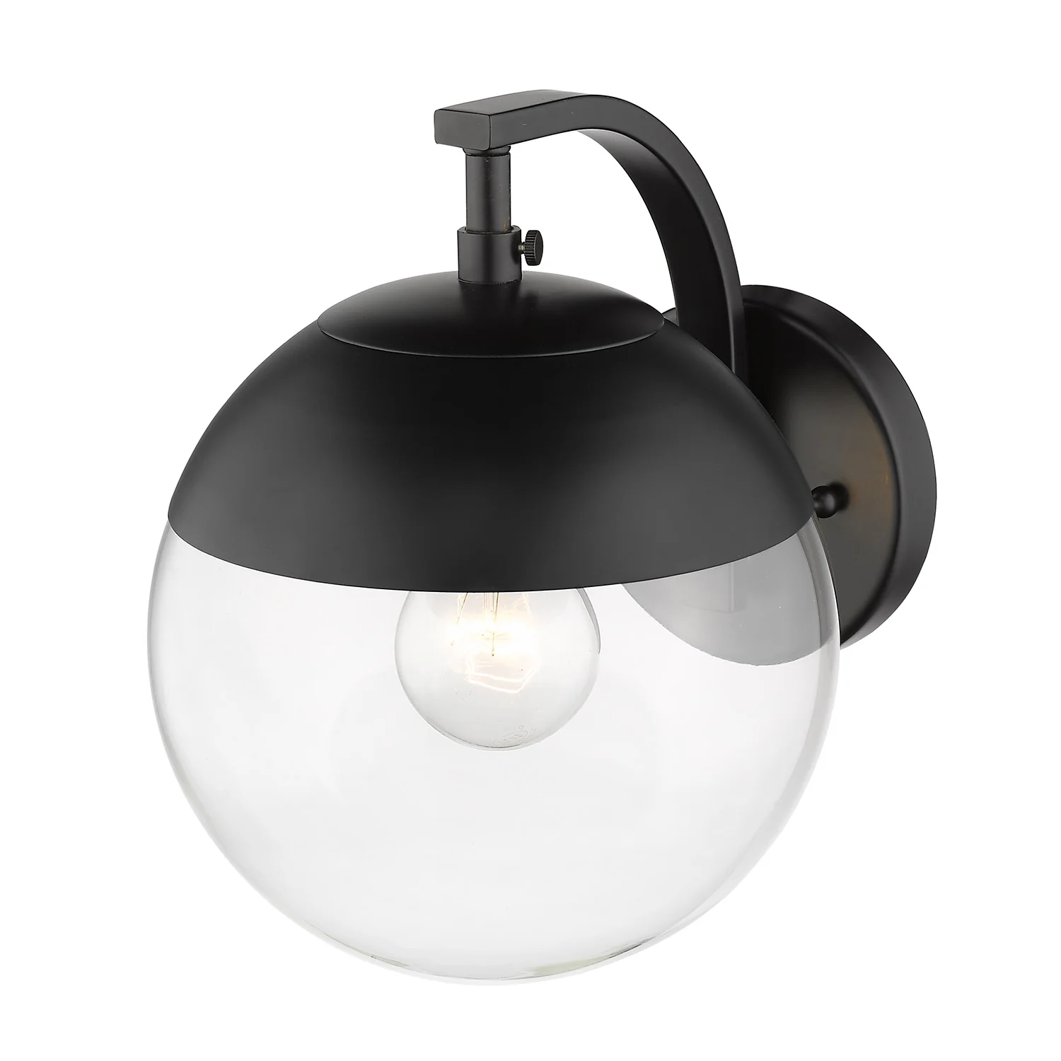Dixon 1-light Wall Sconce in Matte Black and Clear Glass - Image 3