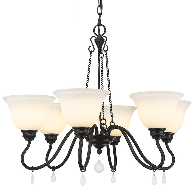 Donya 6-light Chandelier in Matte Black